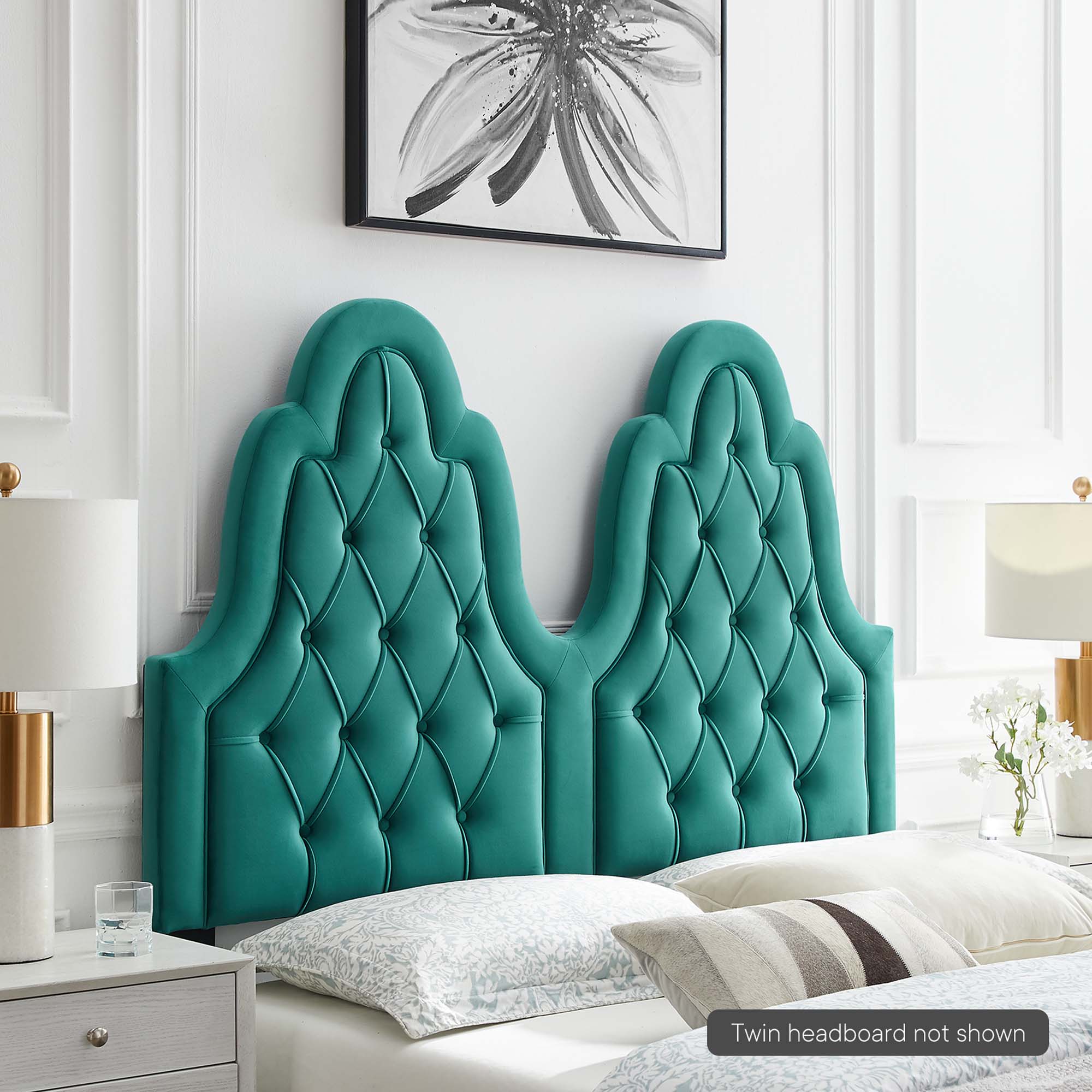 Augustine Tufted Performance Velvet Twin Headboard