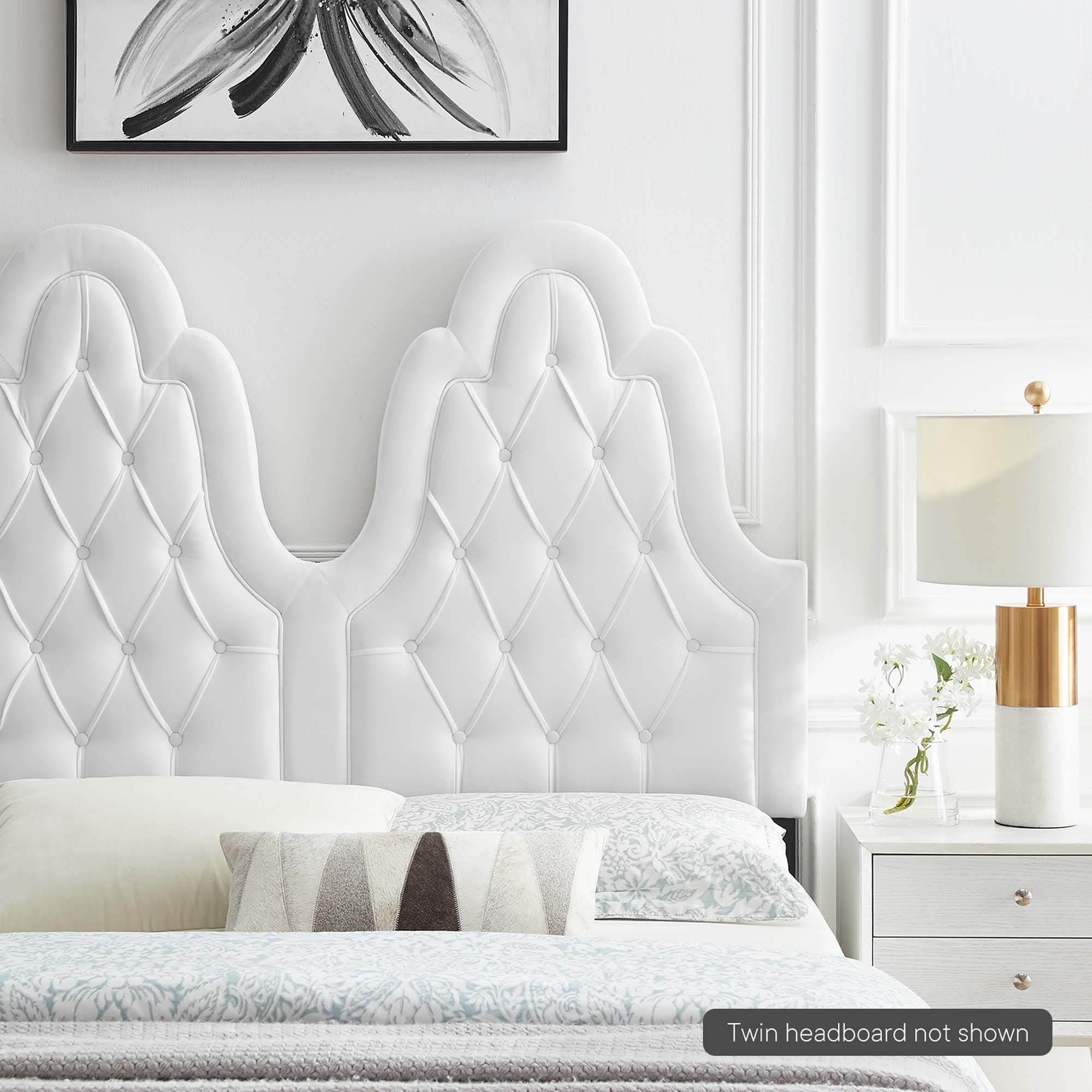 Augustine Tufted Performance Velvet Twin Headboard