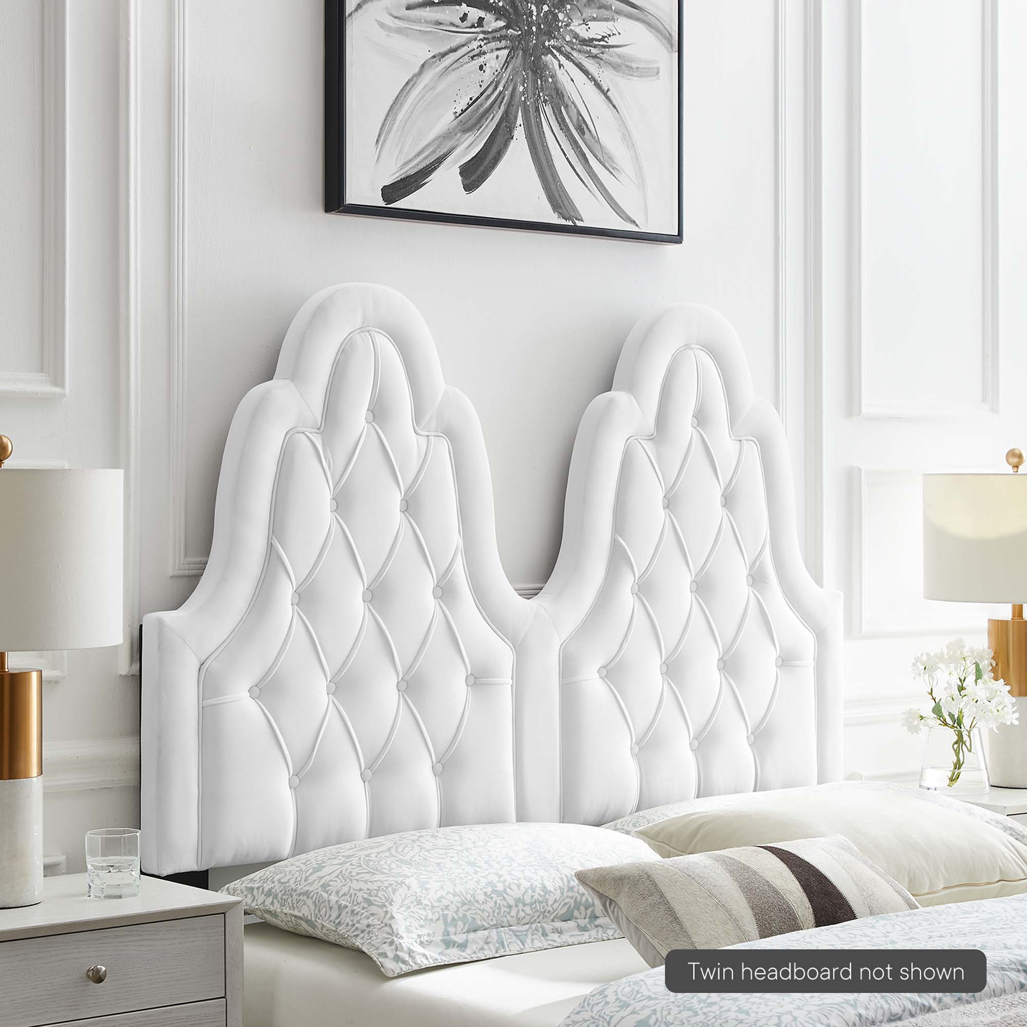 Augustine Tufted Performance Velvet Twin Headboard