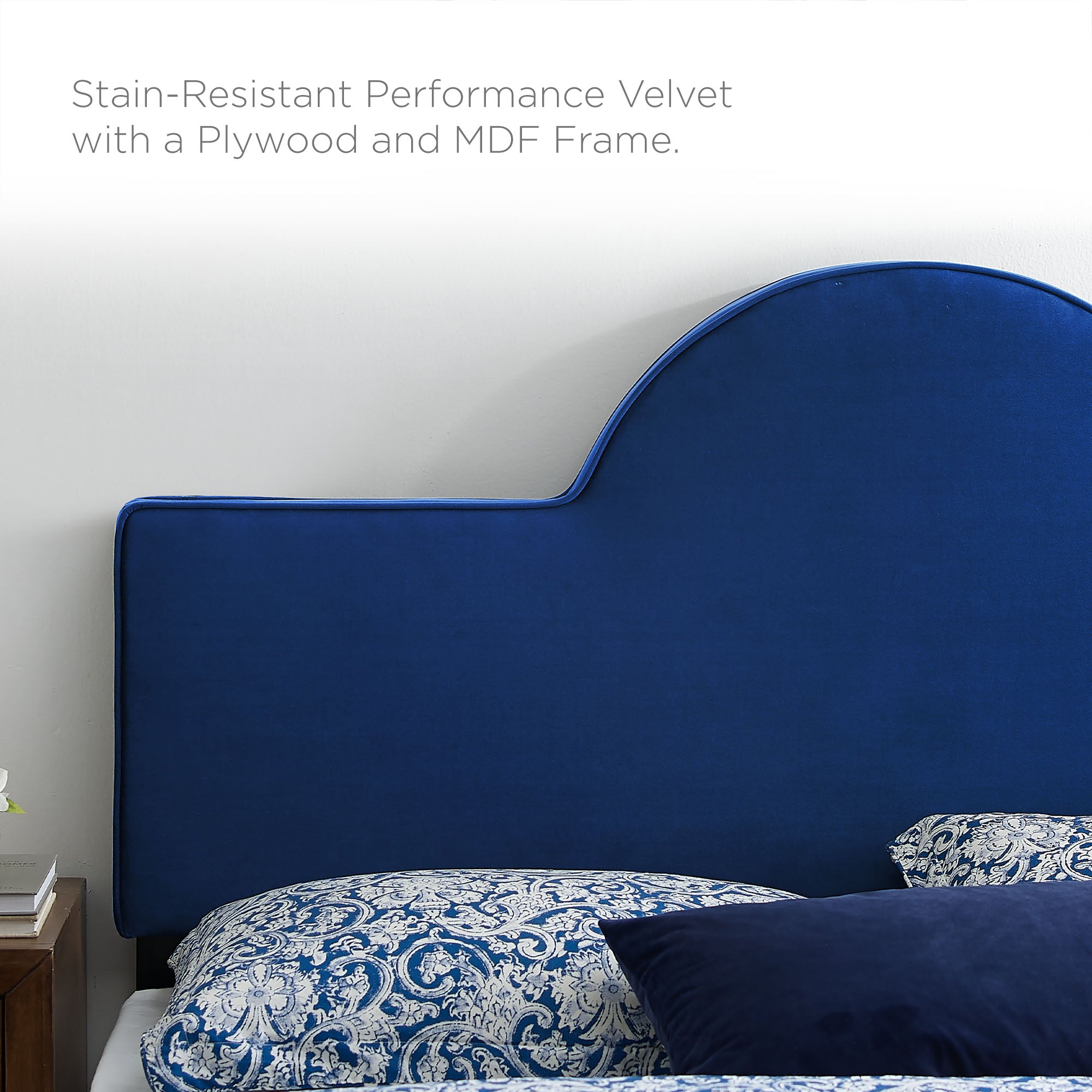 Sunny Performance Velvet Queen Bed