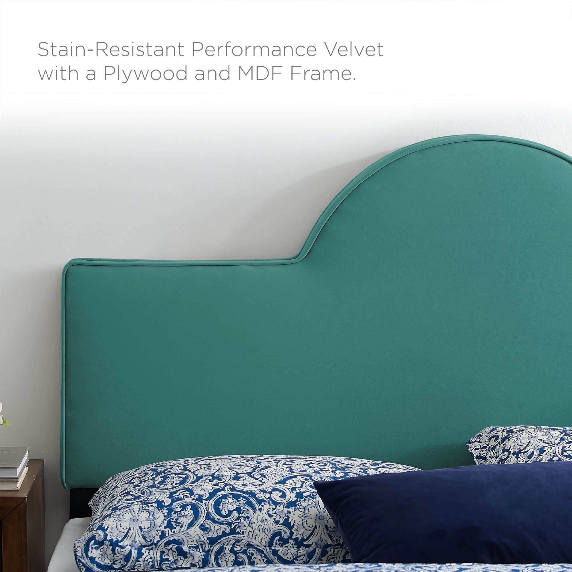 Sunny Performance Velvet Queen Bed