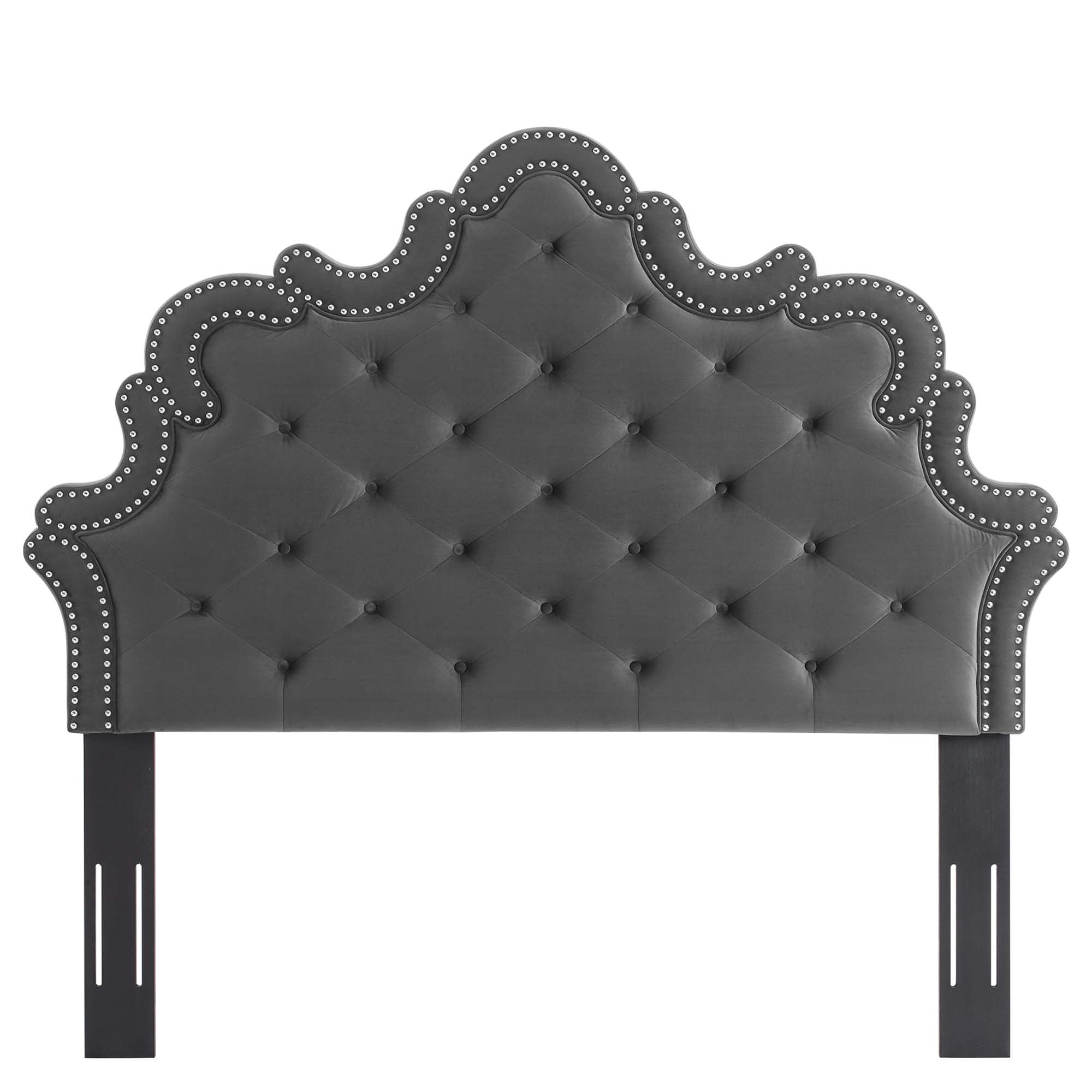 Arabella Button-Tufted Performance Velvet Twin Headboard