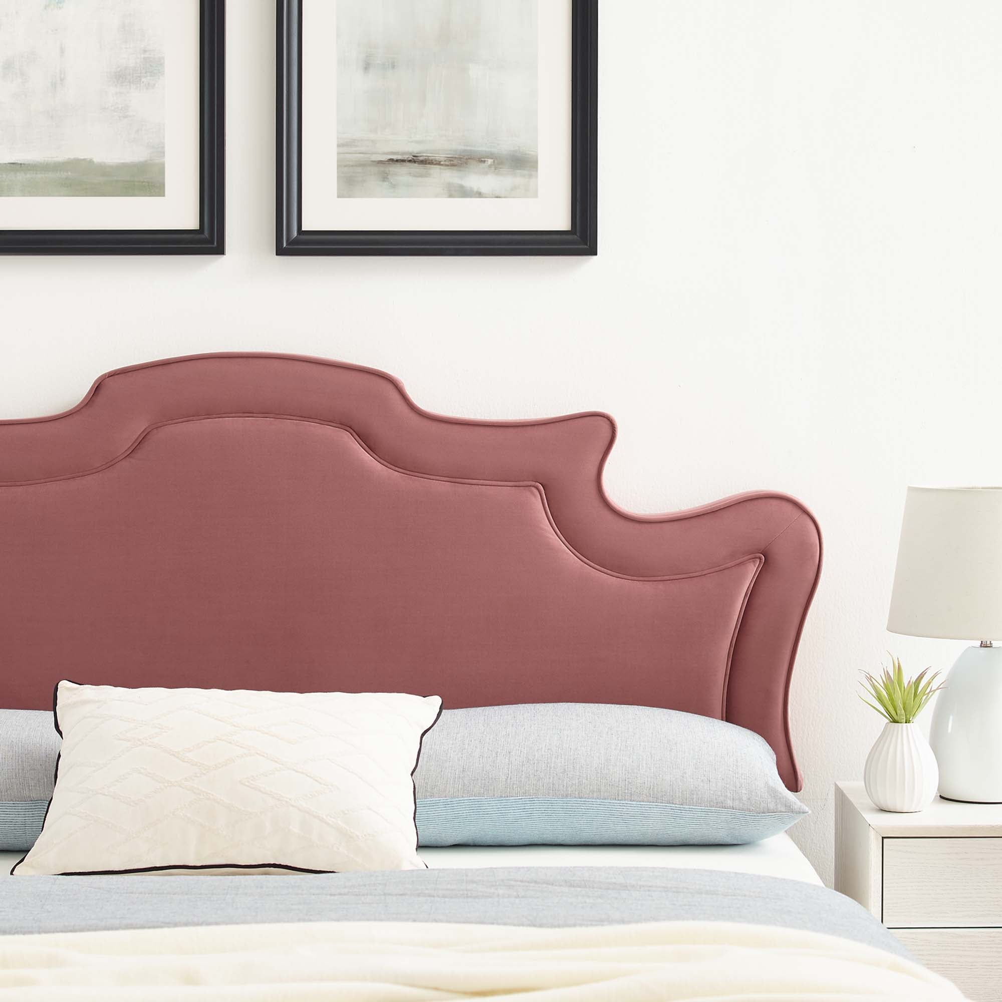 Evangeline Performance Velvet Full/Queen Headboard