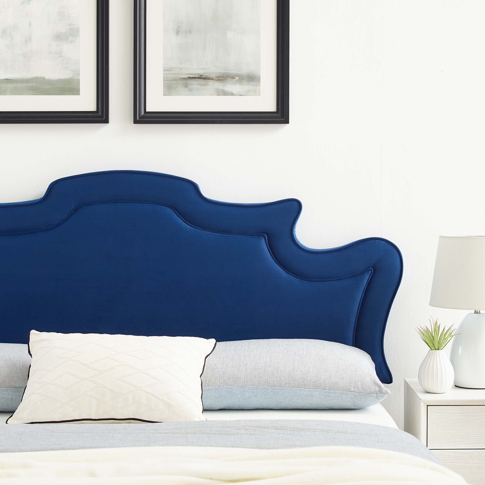 Evangeline Performance Velvet Full/Queen Headboard