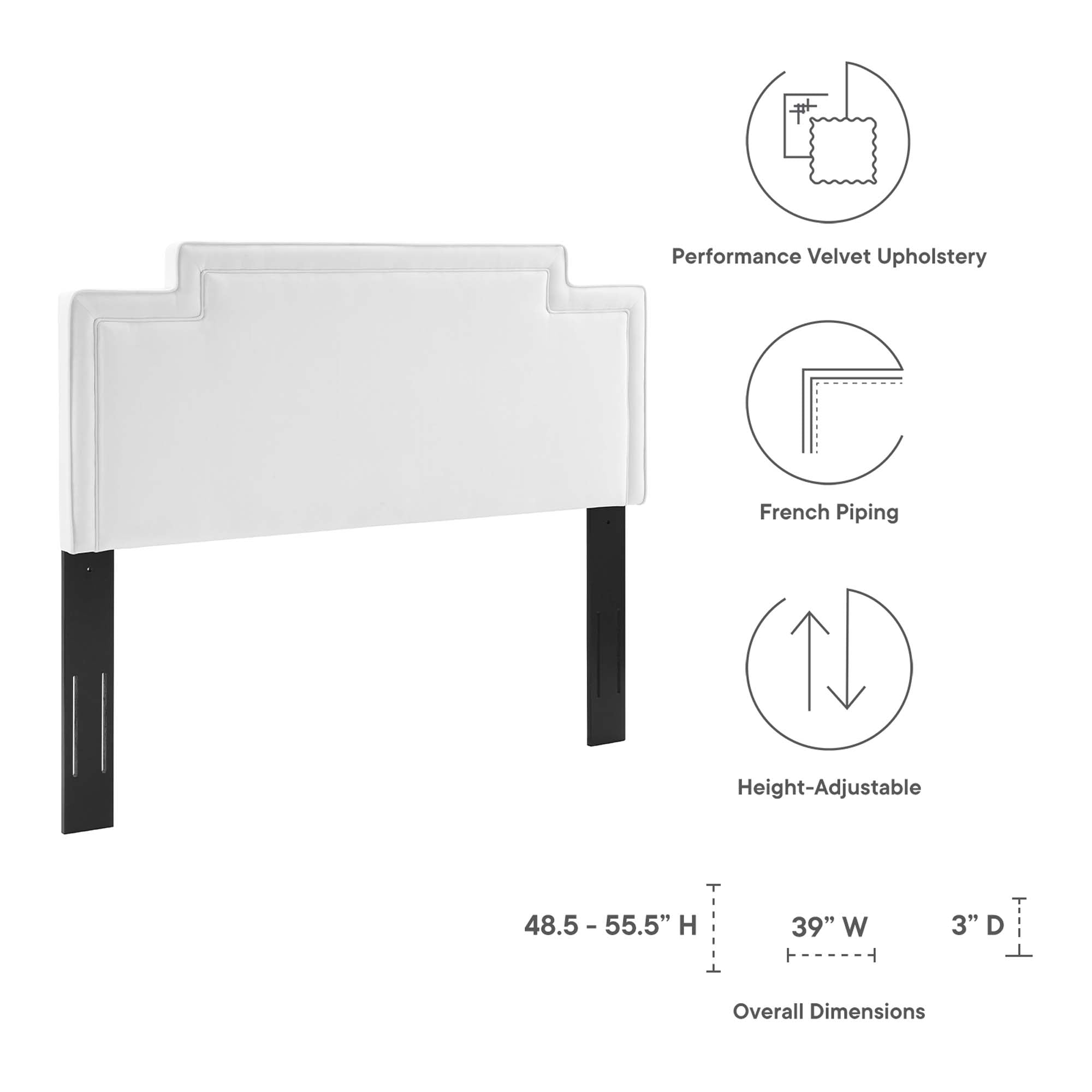 Transfix Performance Velvet Twin Headboard