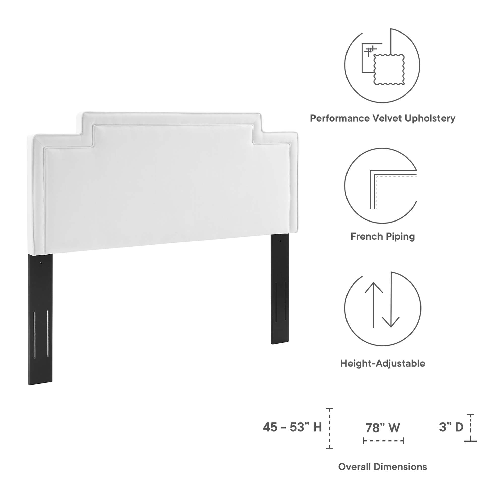 Transfix Performance Velvet King/California King Headboard