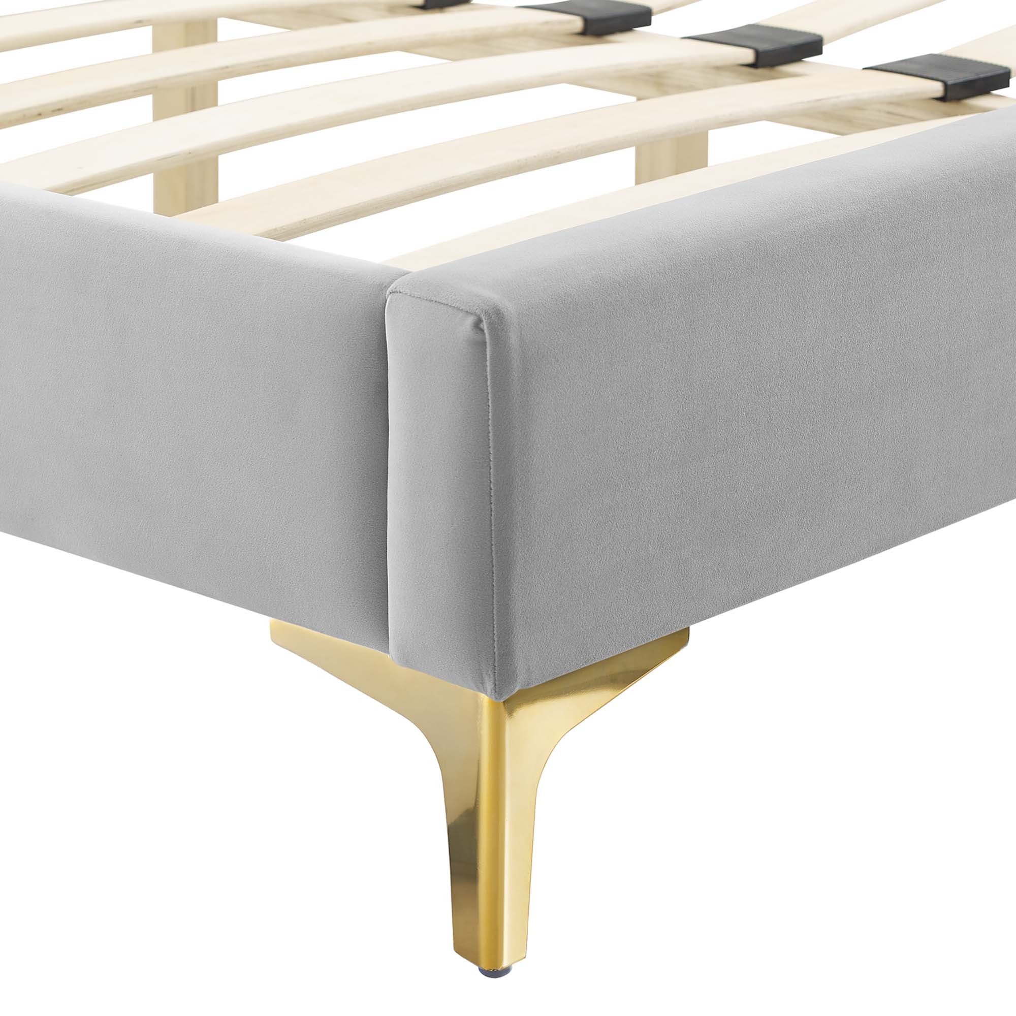 Colette Queen Performance Velvet Platform Bed