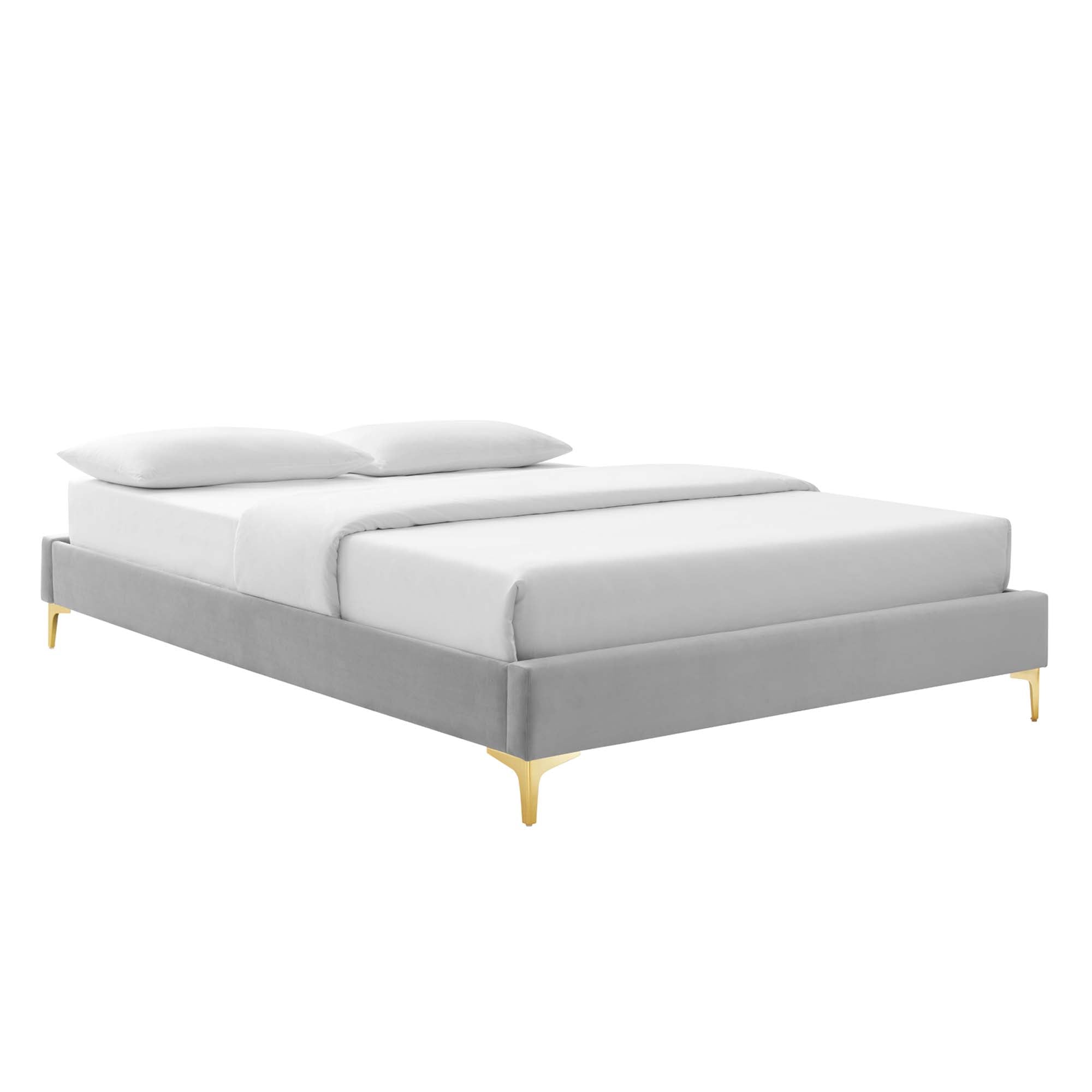 Colette Queen Performance Velvet Platform Bed