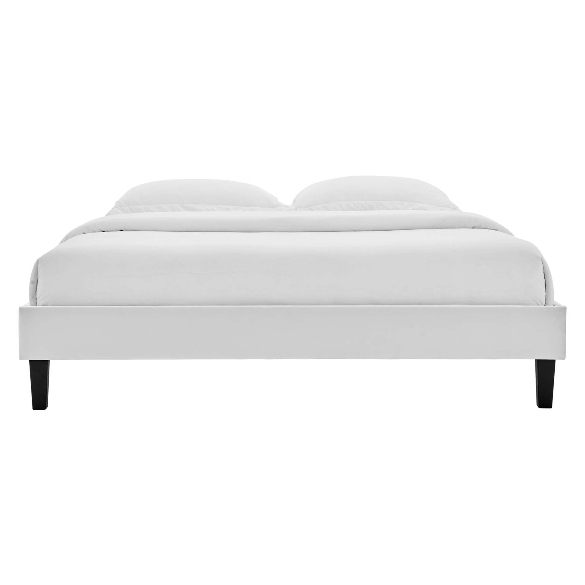 Colette Queen Performance Velvet Platform Bed