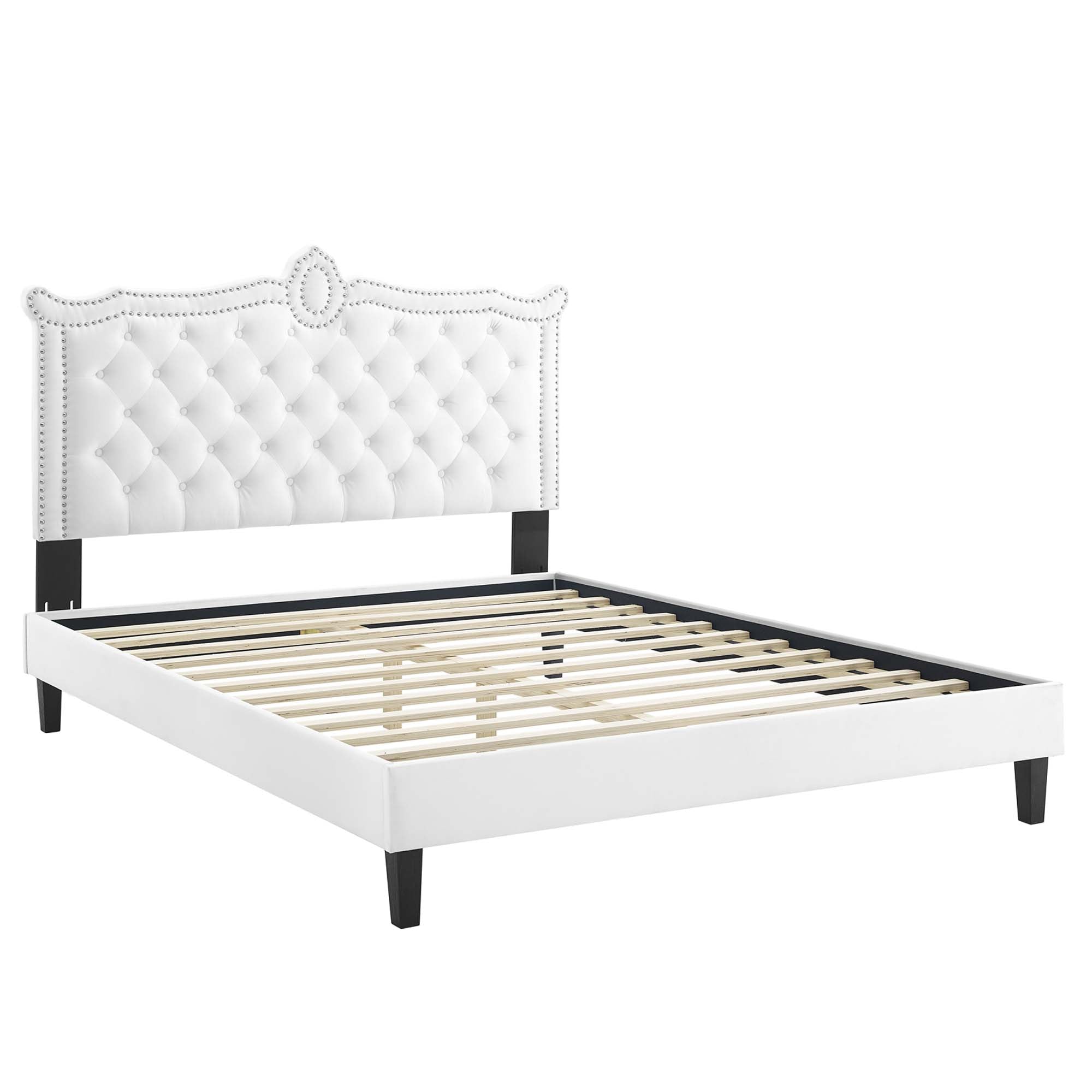 Clara Performance Velvet Queen Platform Bed