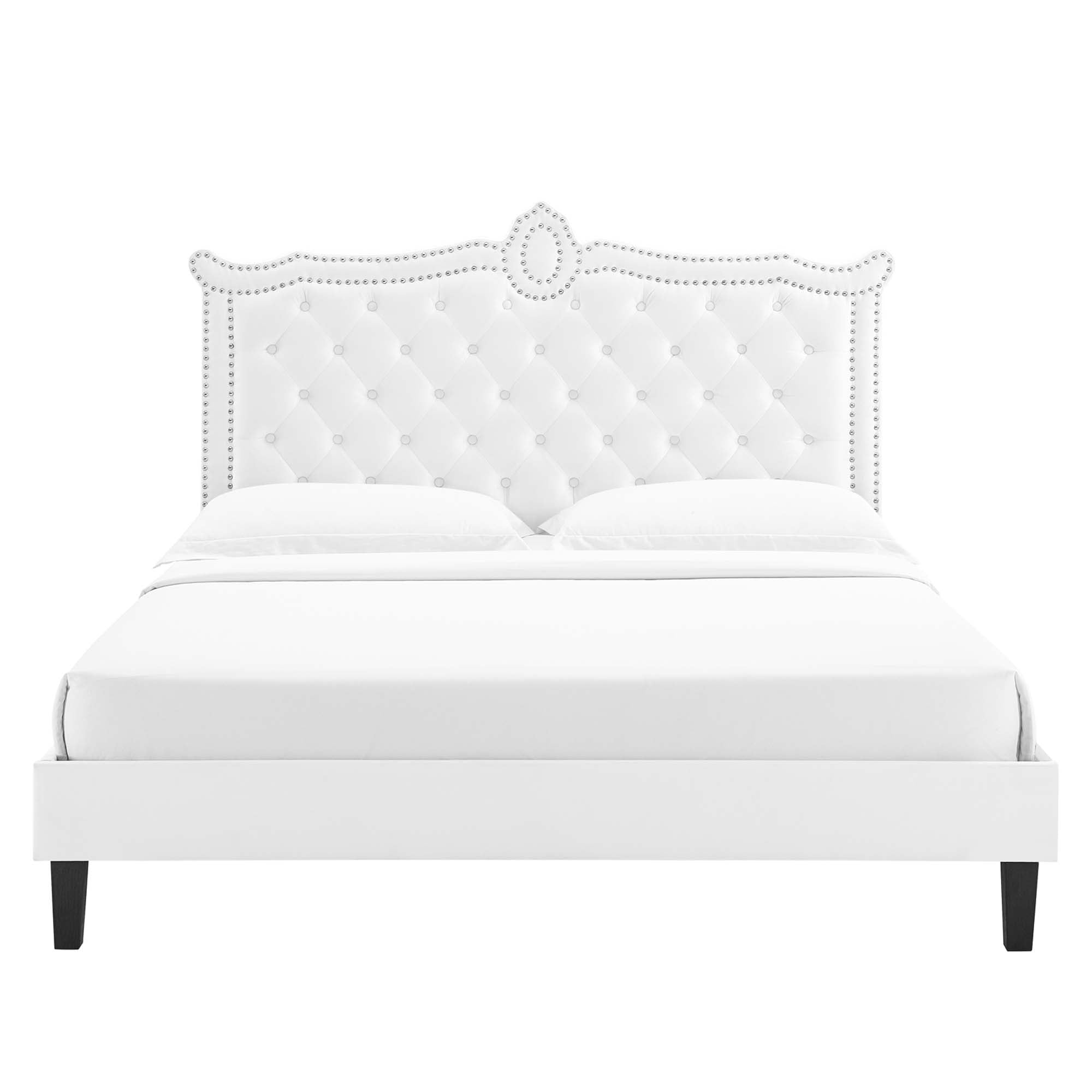 Clara Performance Velvet Queen Platform Bed