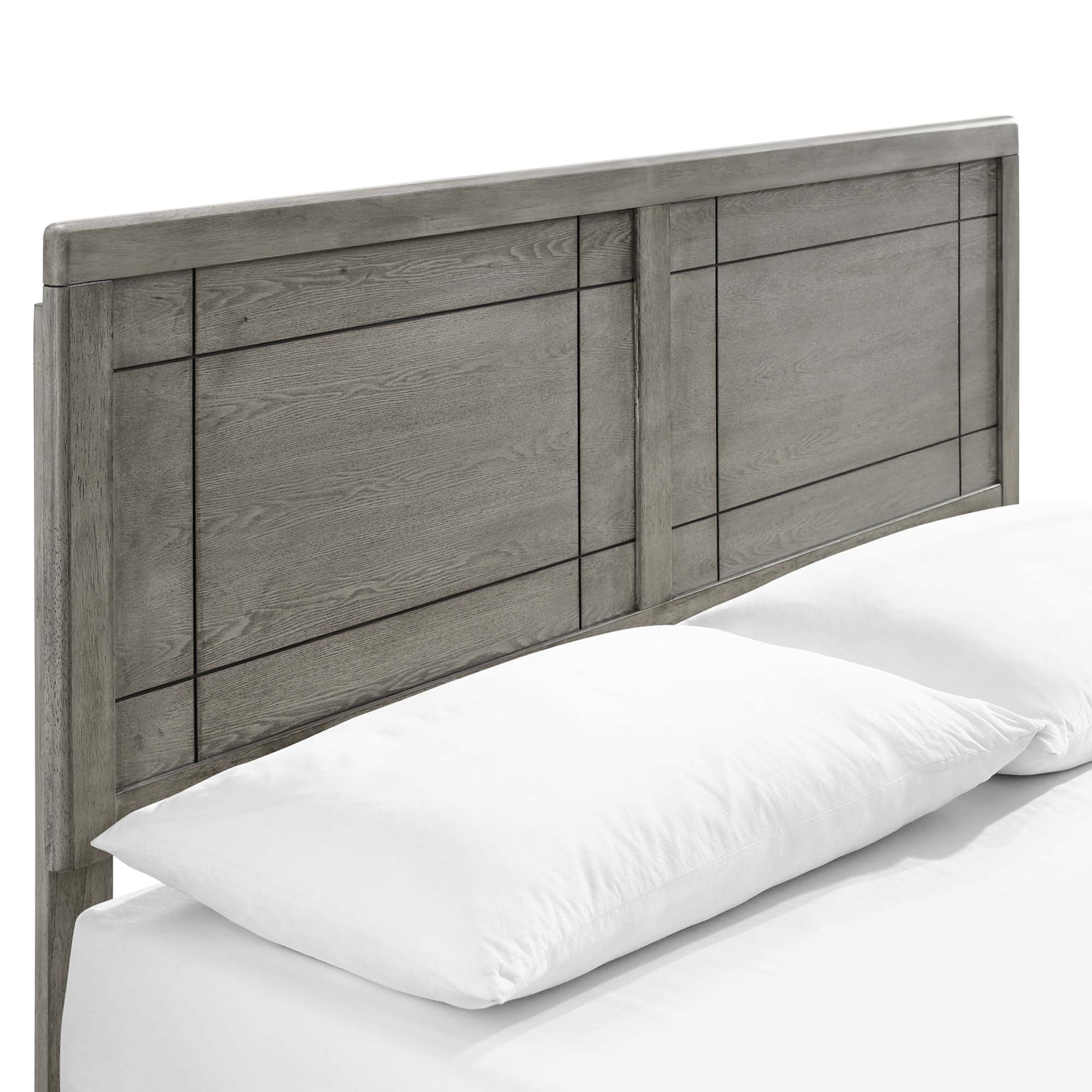 Marlee Full Wood Platform Bed With Angular Frame