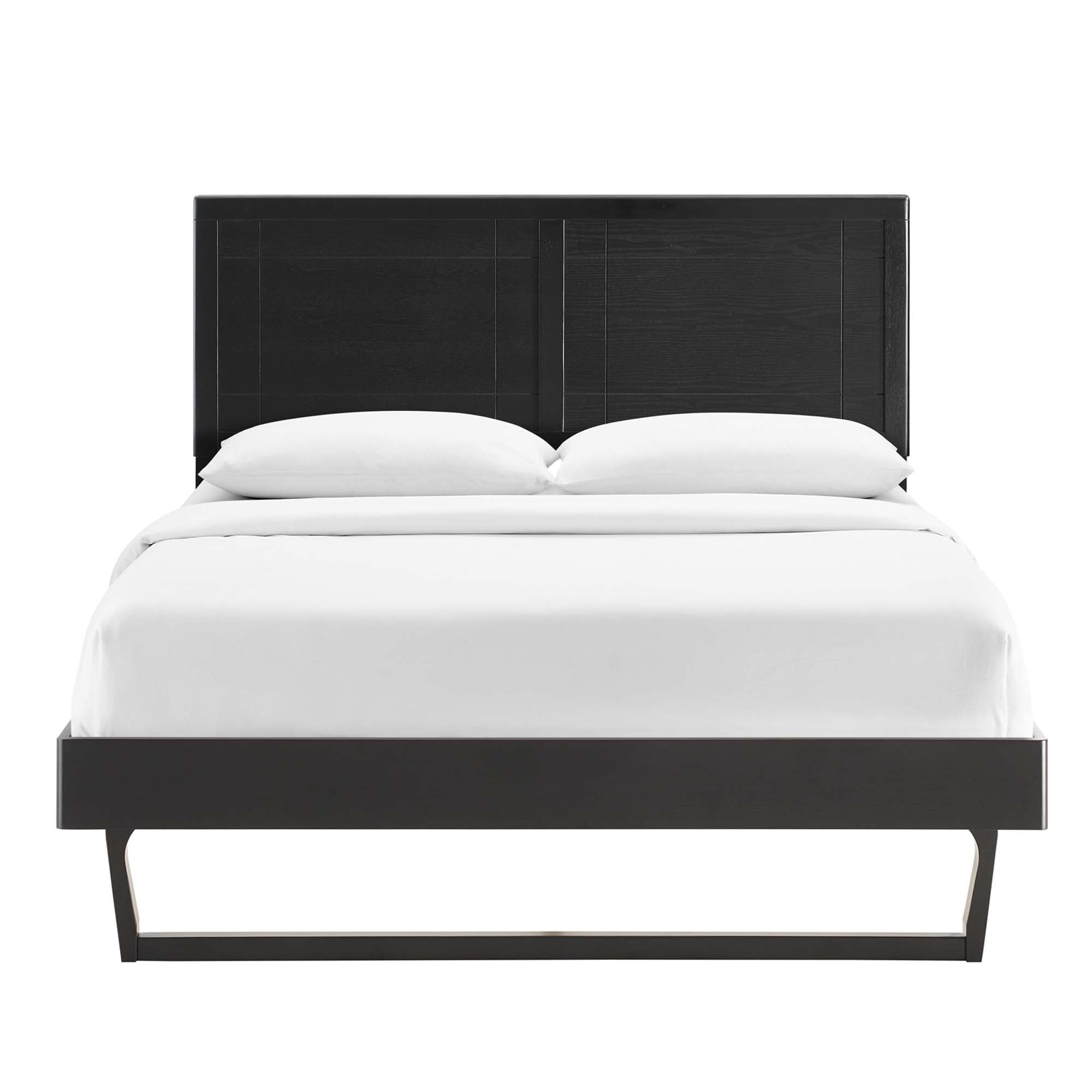 Marlee Twin Wood Platform Bed With Angular Frame