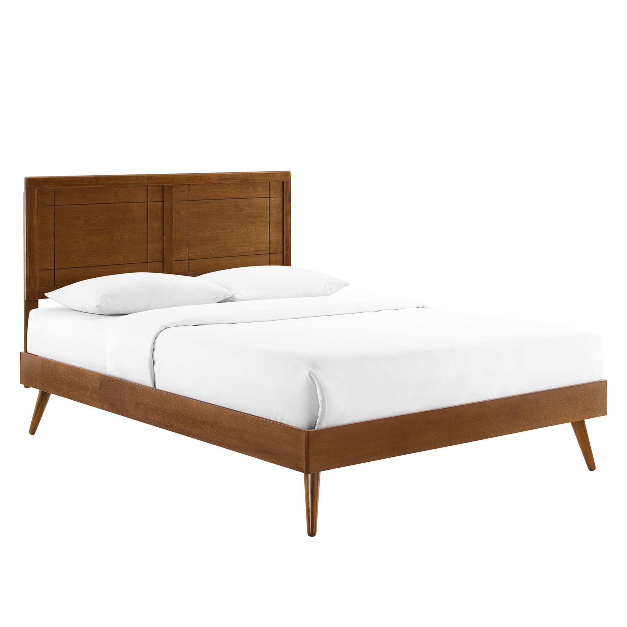 Marlee Full Wood Platform Bed With Splayed Legs