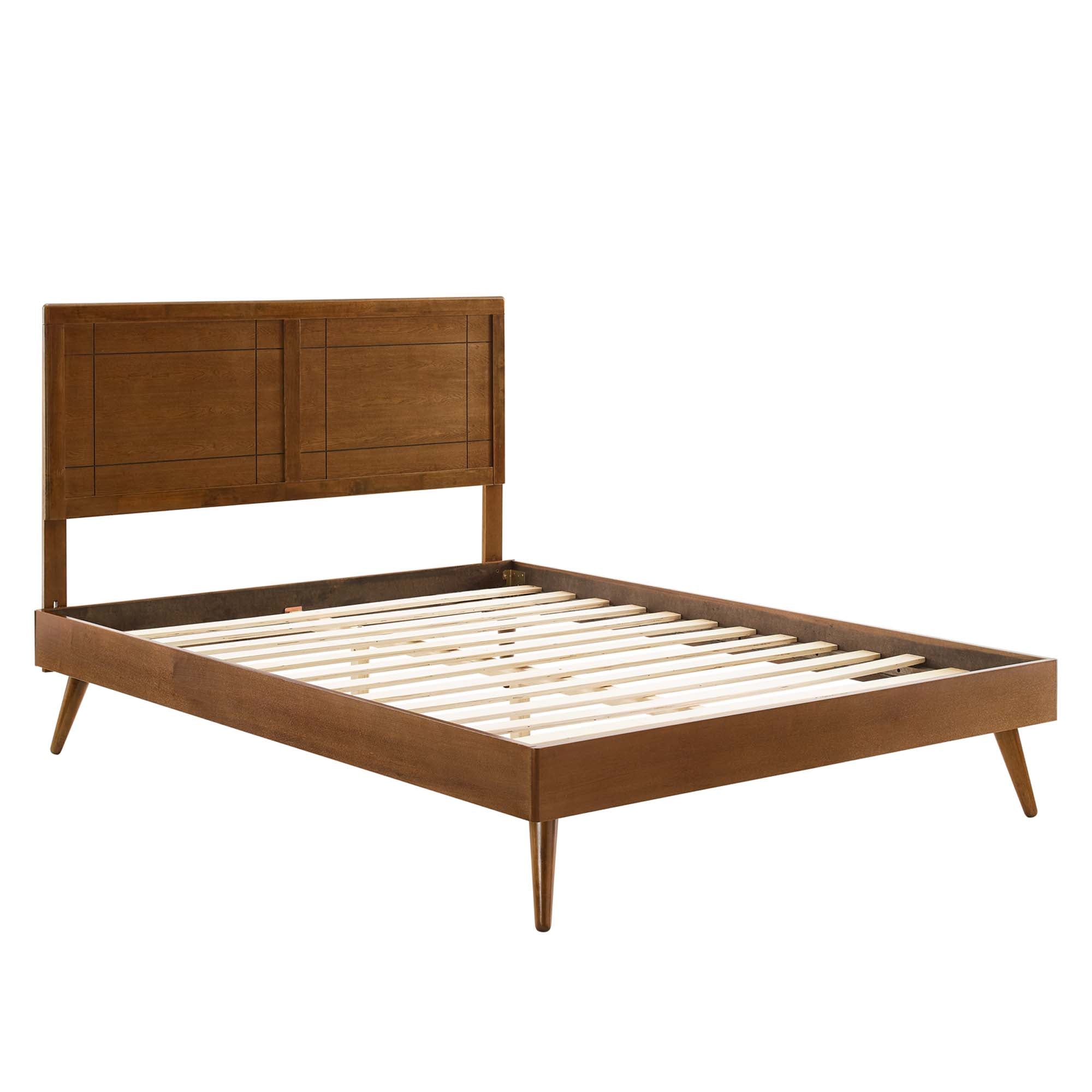 Marlee Full Wood Platform Bed With Splayed Legs