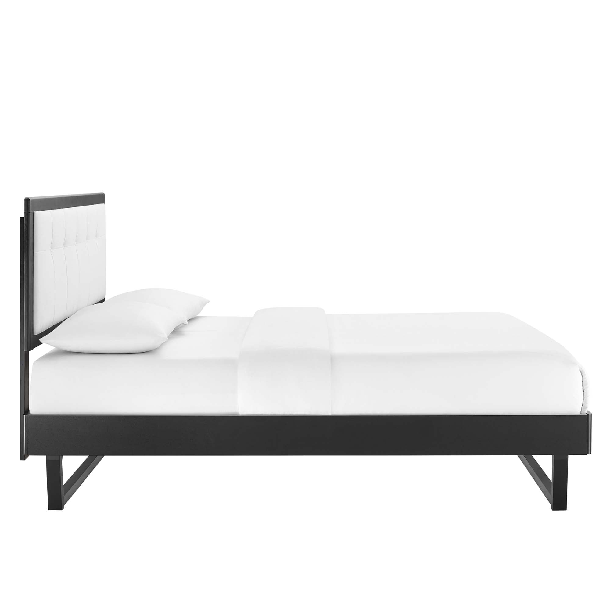 Willow Full Wood Platform Bed With Angular Frame