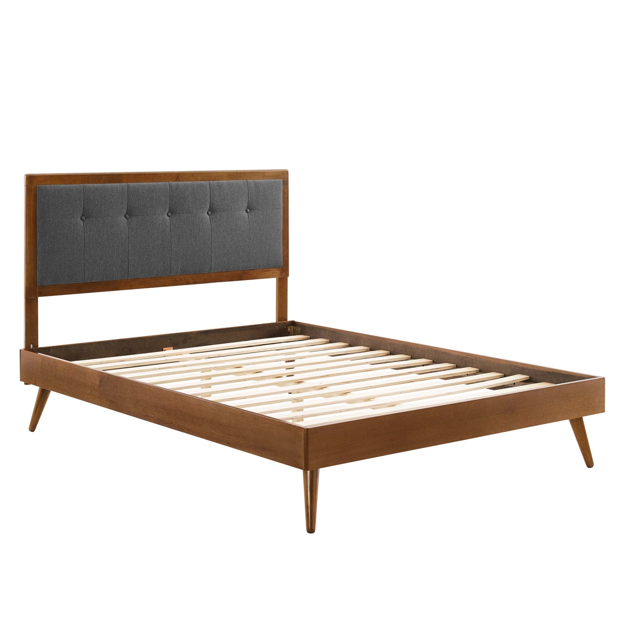 Willow Full Wood Platform Bed With Splayed Legs