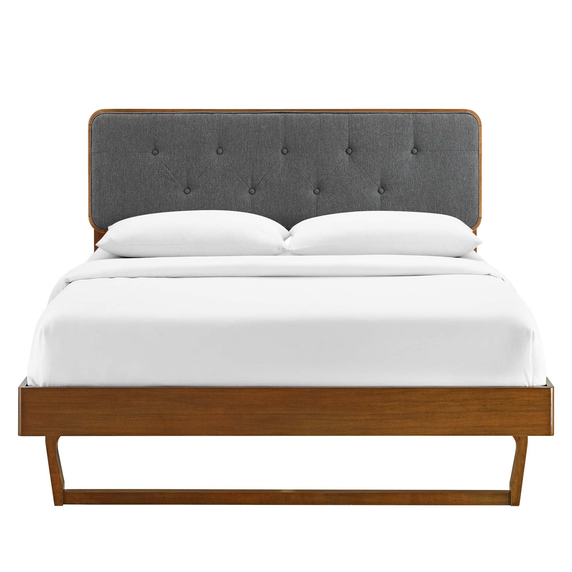 Bridgette Twin Wood Platform Bed With Angular Frame