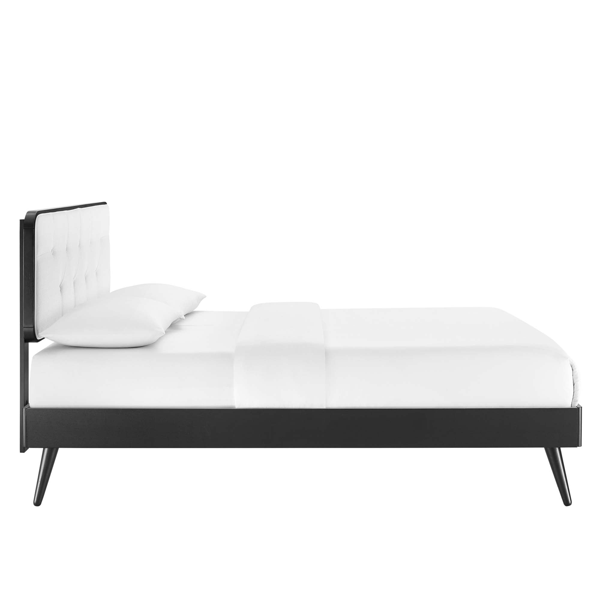 Bridgette Full Wood Platform Bed With Splayed Legs