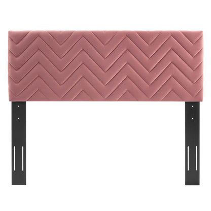 Mercy Chevron Tufted Performance Velvet Twin Headboard