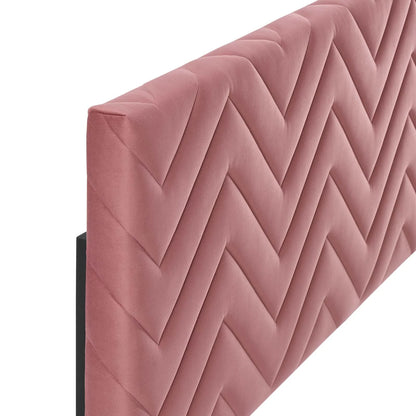 Mercy Chevron Tufted Performance Velvet Headboard