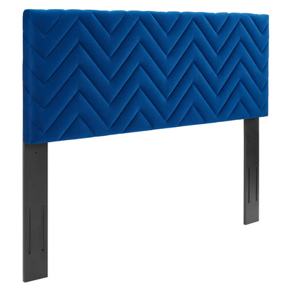 Mercy Chevron Tufted Performance Velvet Headboard