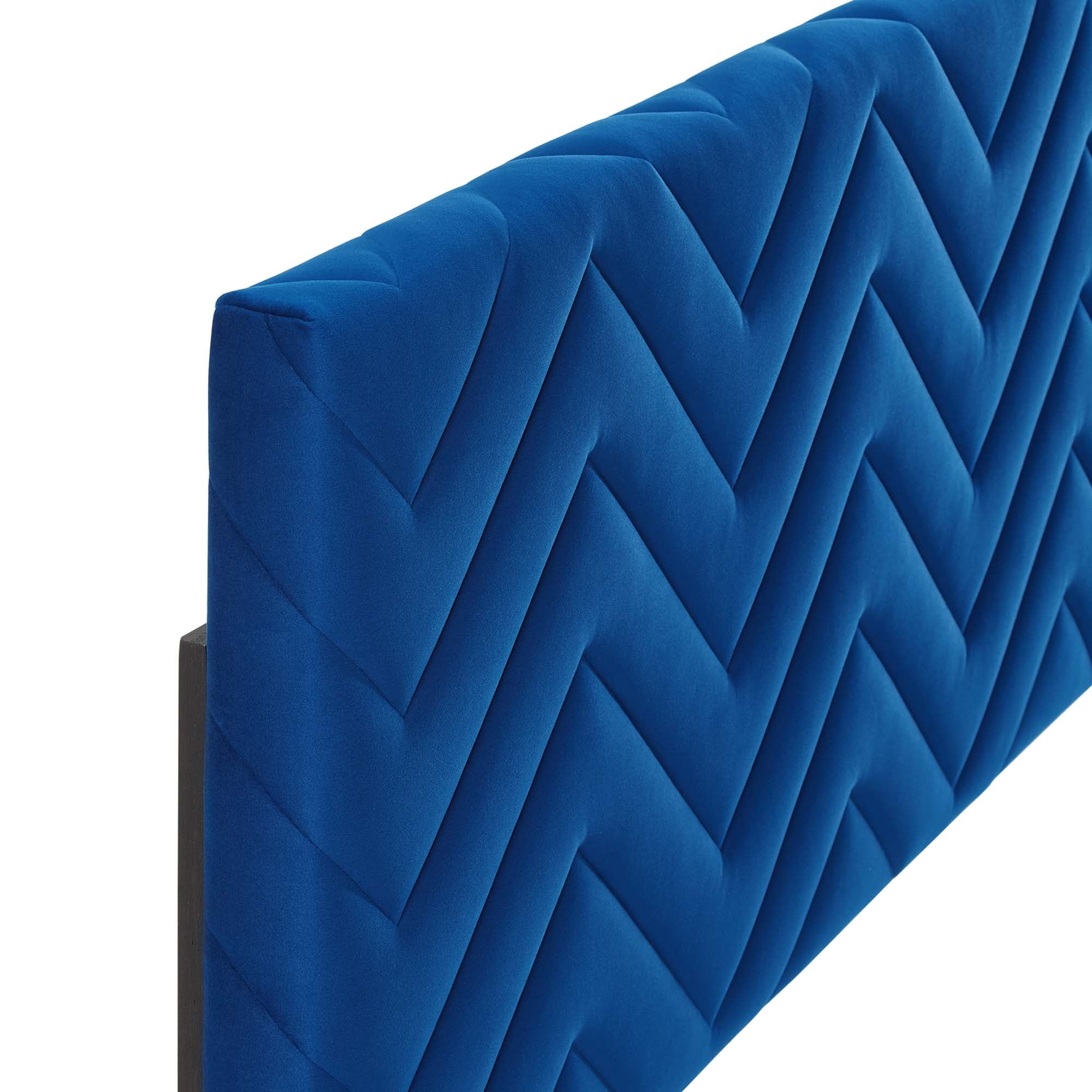 Mercy Chevron Tufted Performance Velvet Twin Headboard