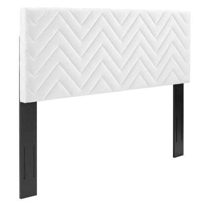 Mercy Chevron Tufted Performance Velvet Headboard