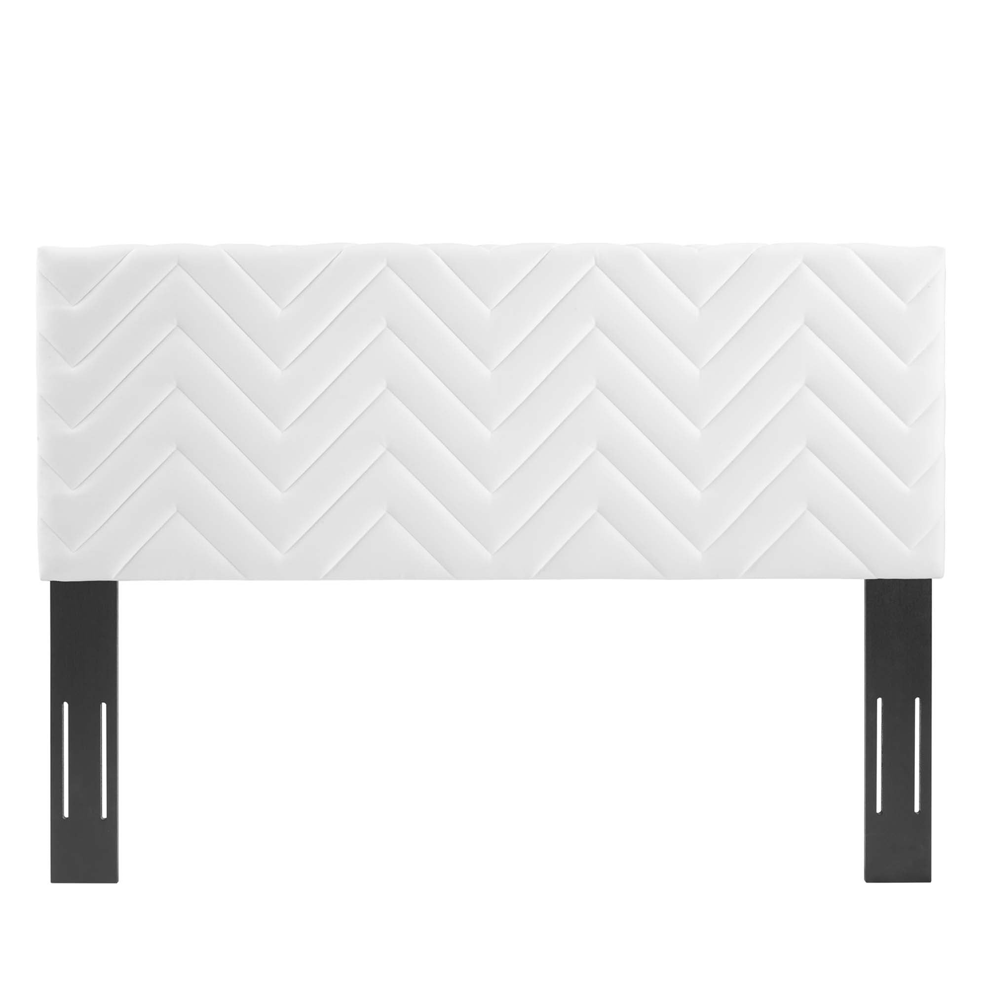 Mercy Chevron Tufted Performance Velvet Twin Headboard