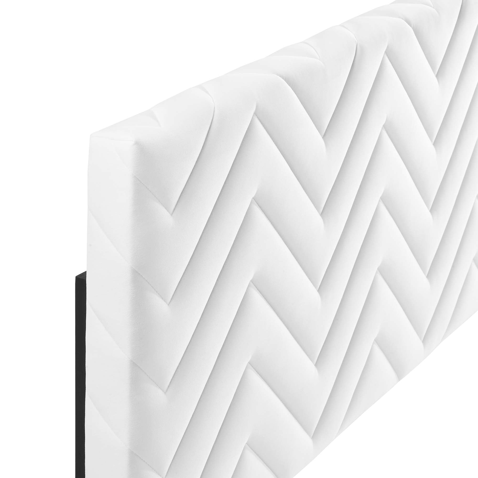 Mercy Chevron Tufted Performance Velvet Full/Queen Headboard