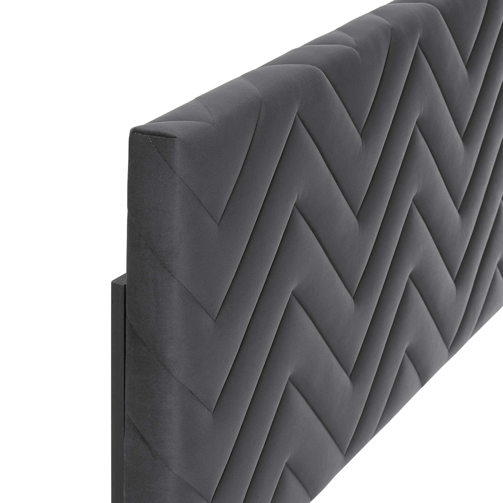 Mercy Chevron Tufted Performance Velvet King/California King Headboard