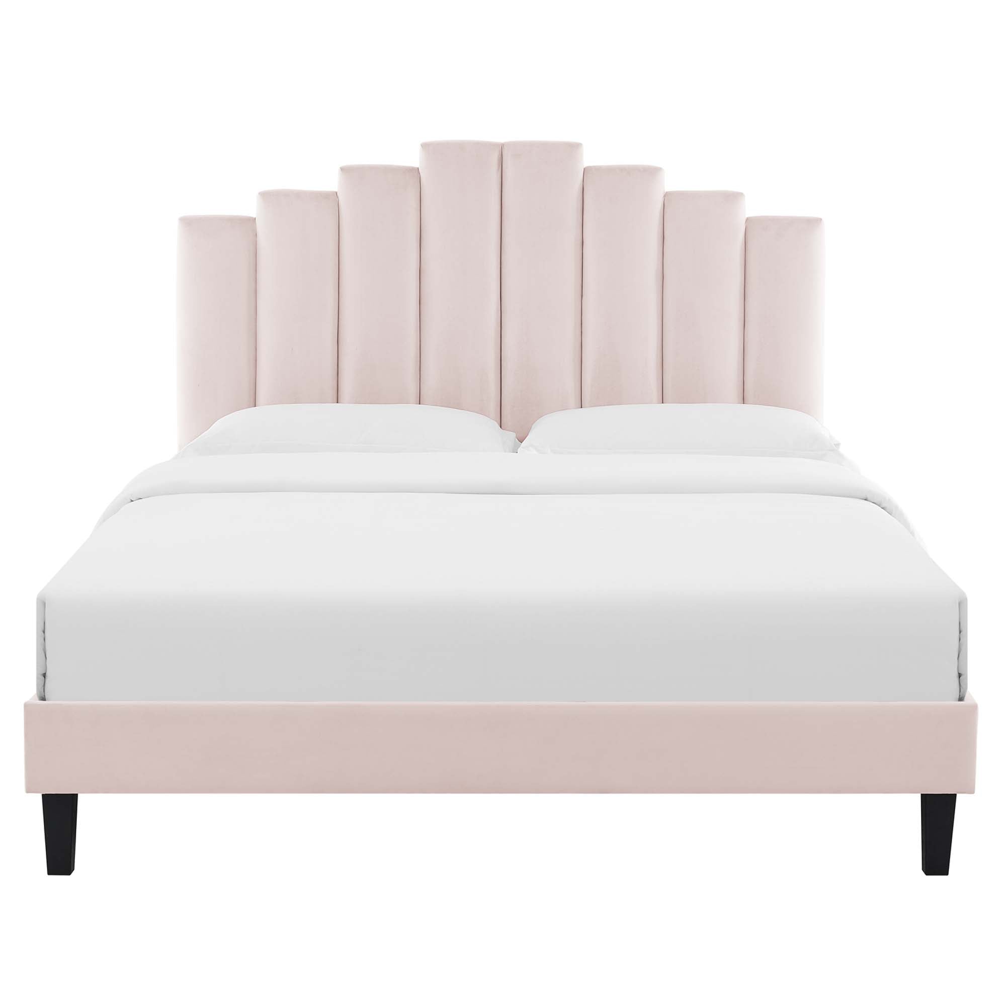 Elise Queen Performance Velvet Platform Bed