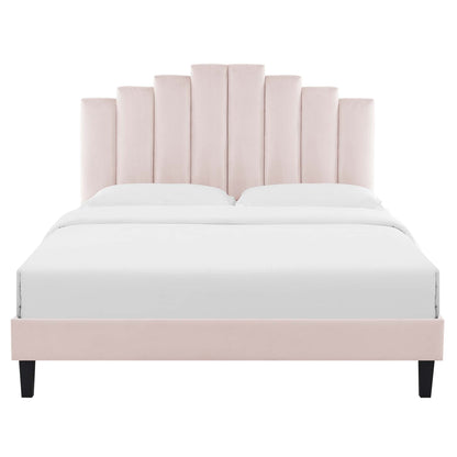 Elise Queen Performance Velvet Platform Bed