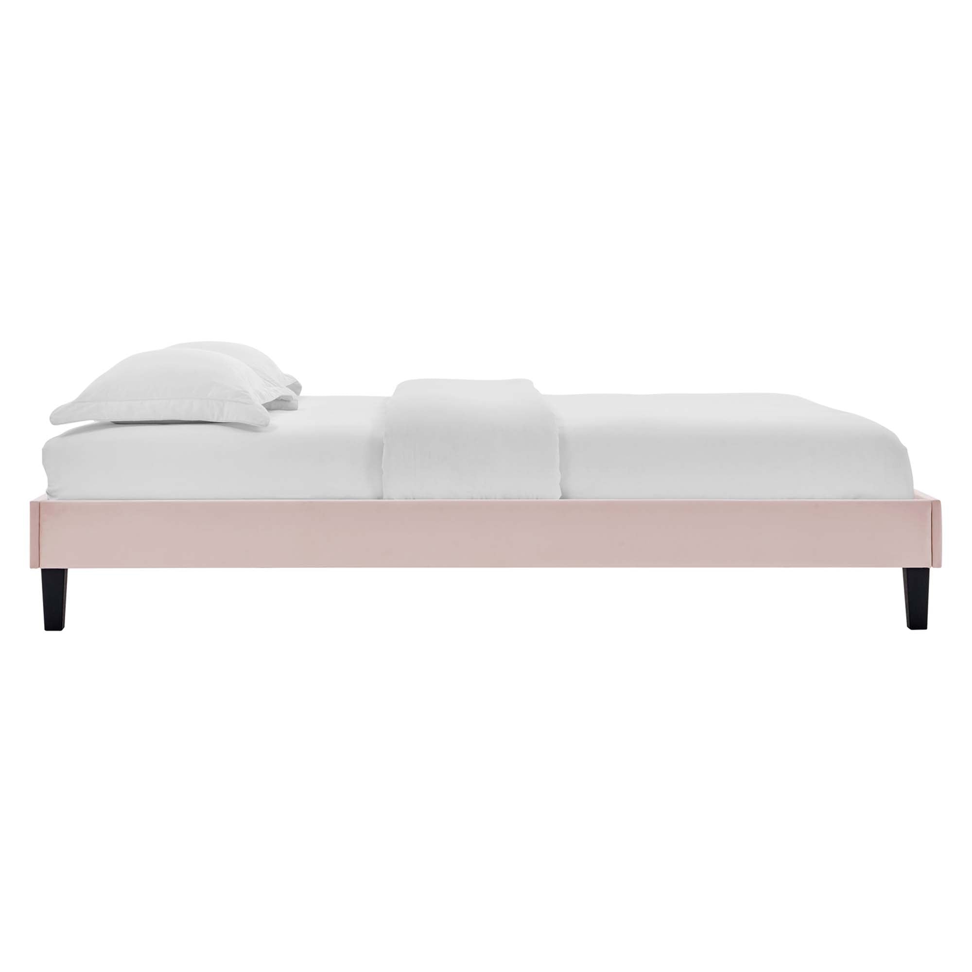 Elise Queen Performance Velvet Platform Bed