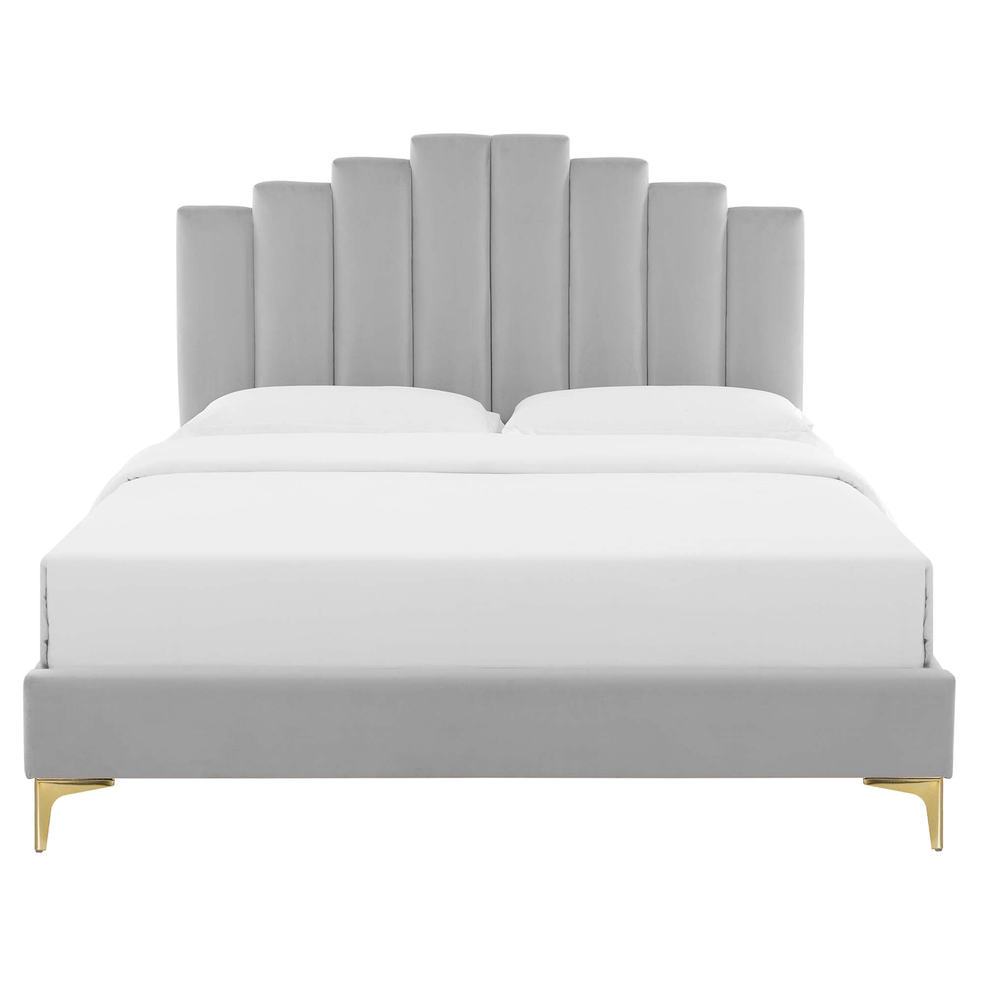 Elise Queen Performance Velvet Platform Bed