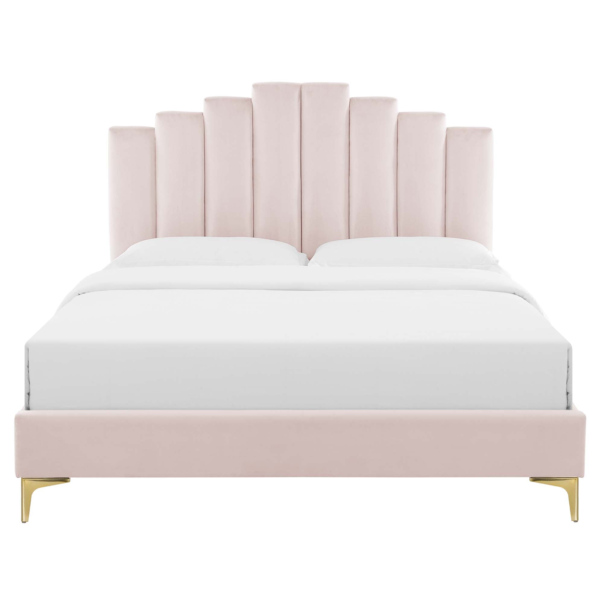 Elise Queen Performance Velvet Platform Bed