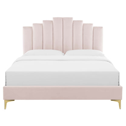 Elise Queen Performance Velvet Platform Bed