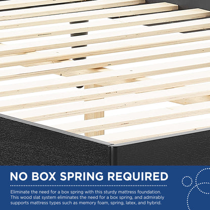 Kelsea Cane and Wood Full Platform Bed With Splayed Legs