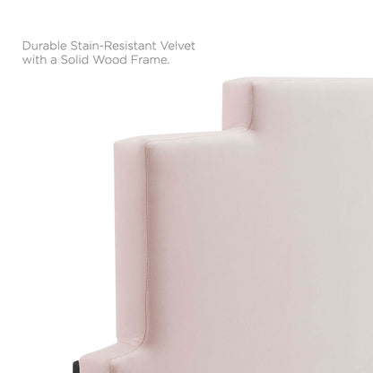 Lindsey Performance Velvet Queen Platform Bed