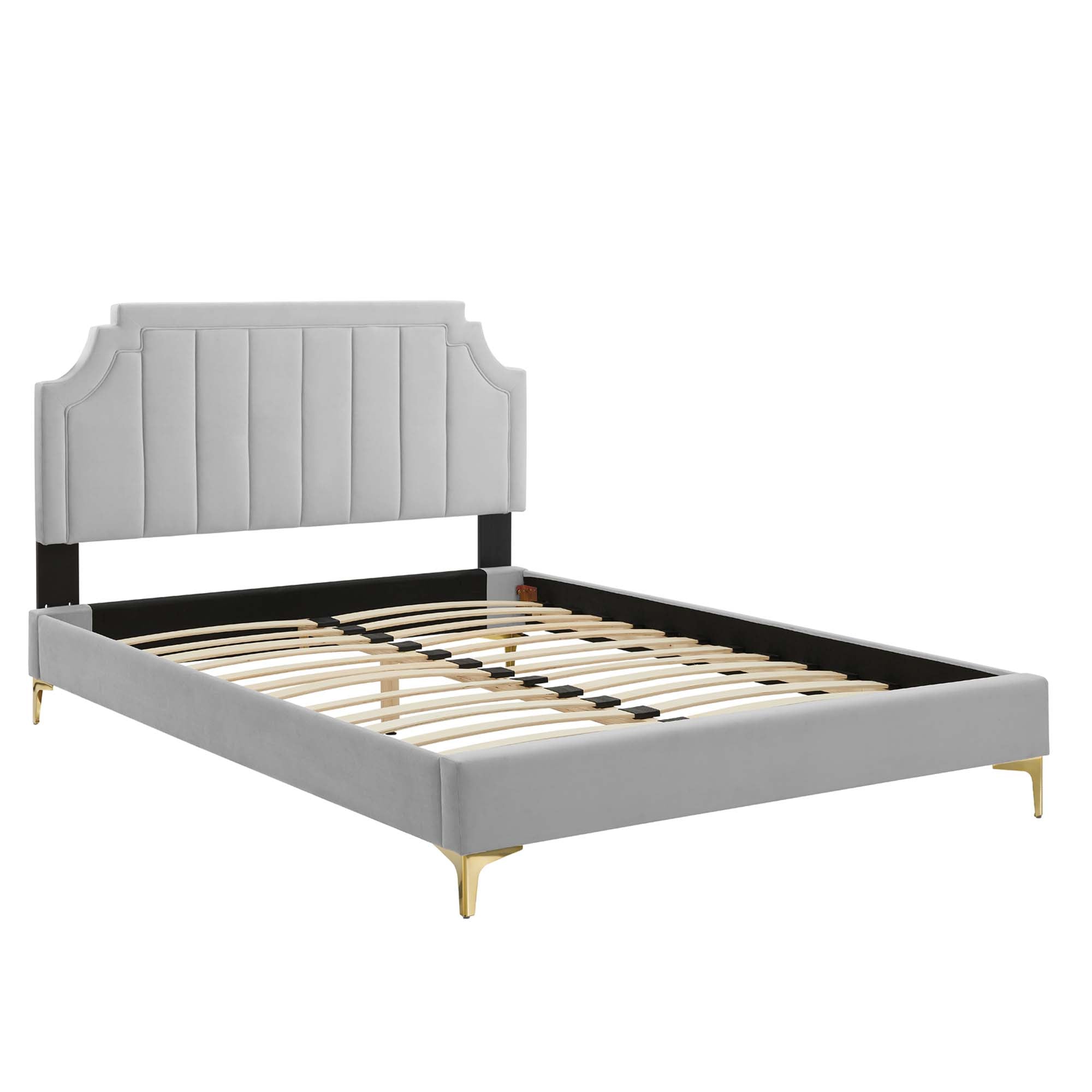 Sienna Performance Velvet Queen Platform Bed