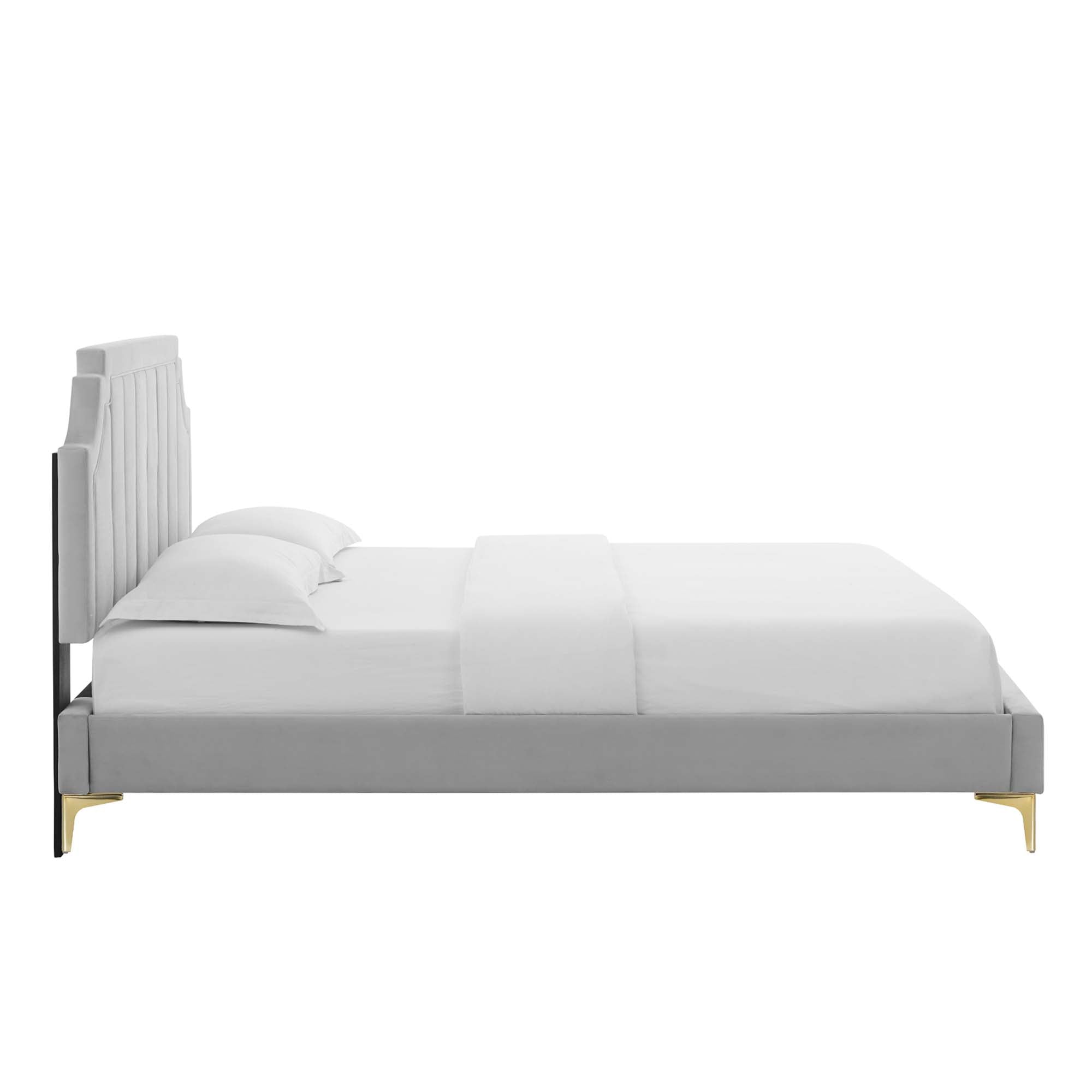 Sienna Performance Velvet Queen Platform Bed