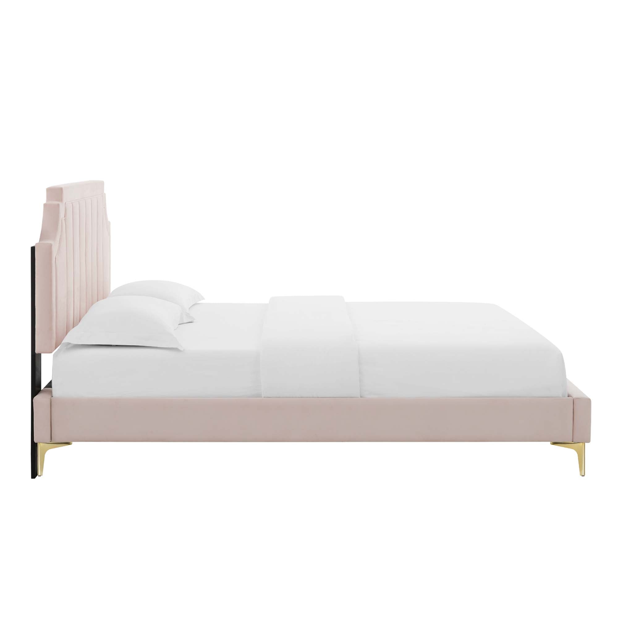 Sienna Performance Velvet Queen Platform Bed