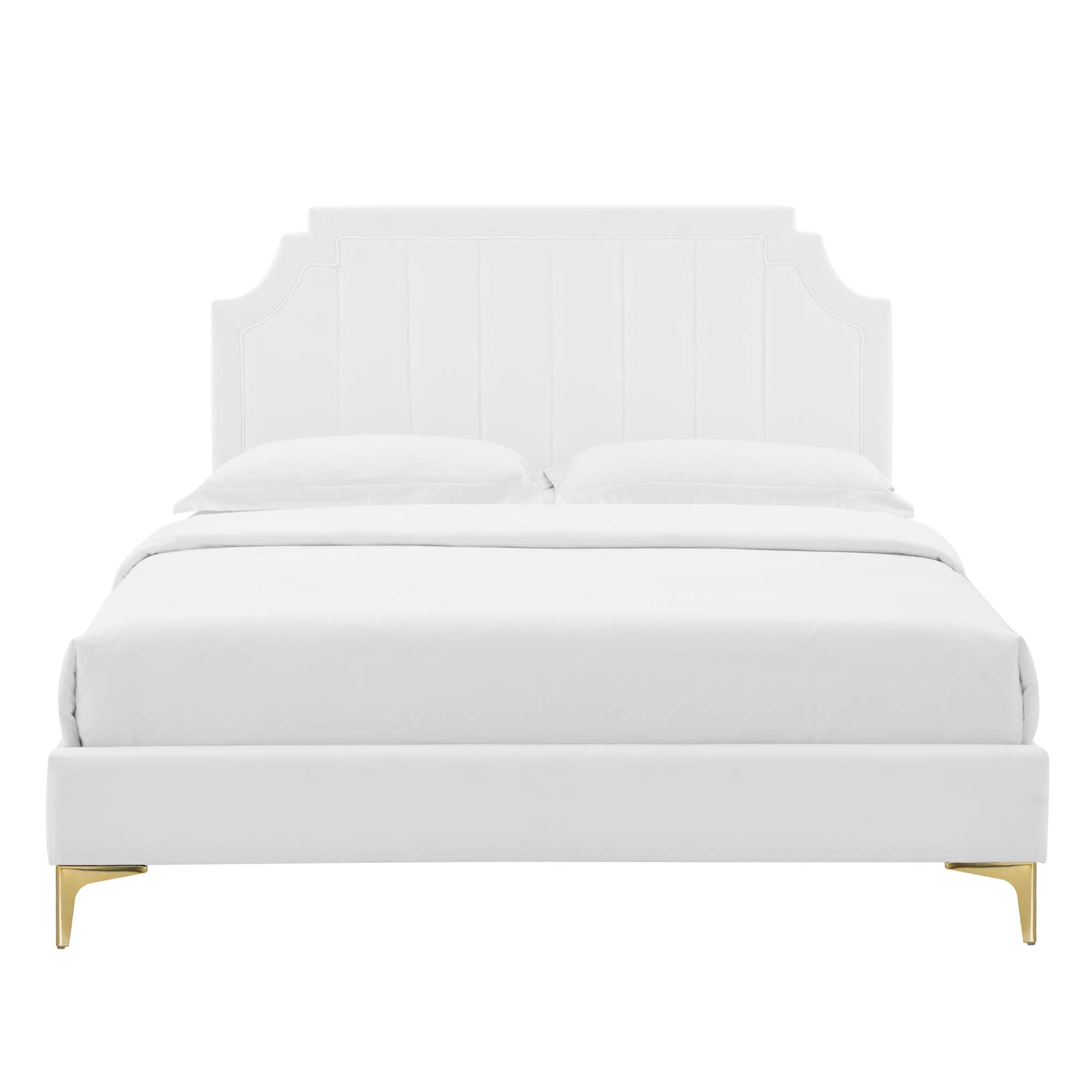 Sienna Performance Velvet Queen Platform Bed