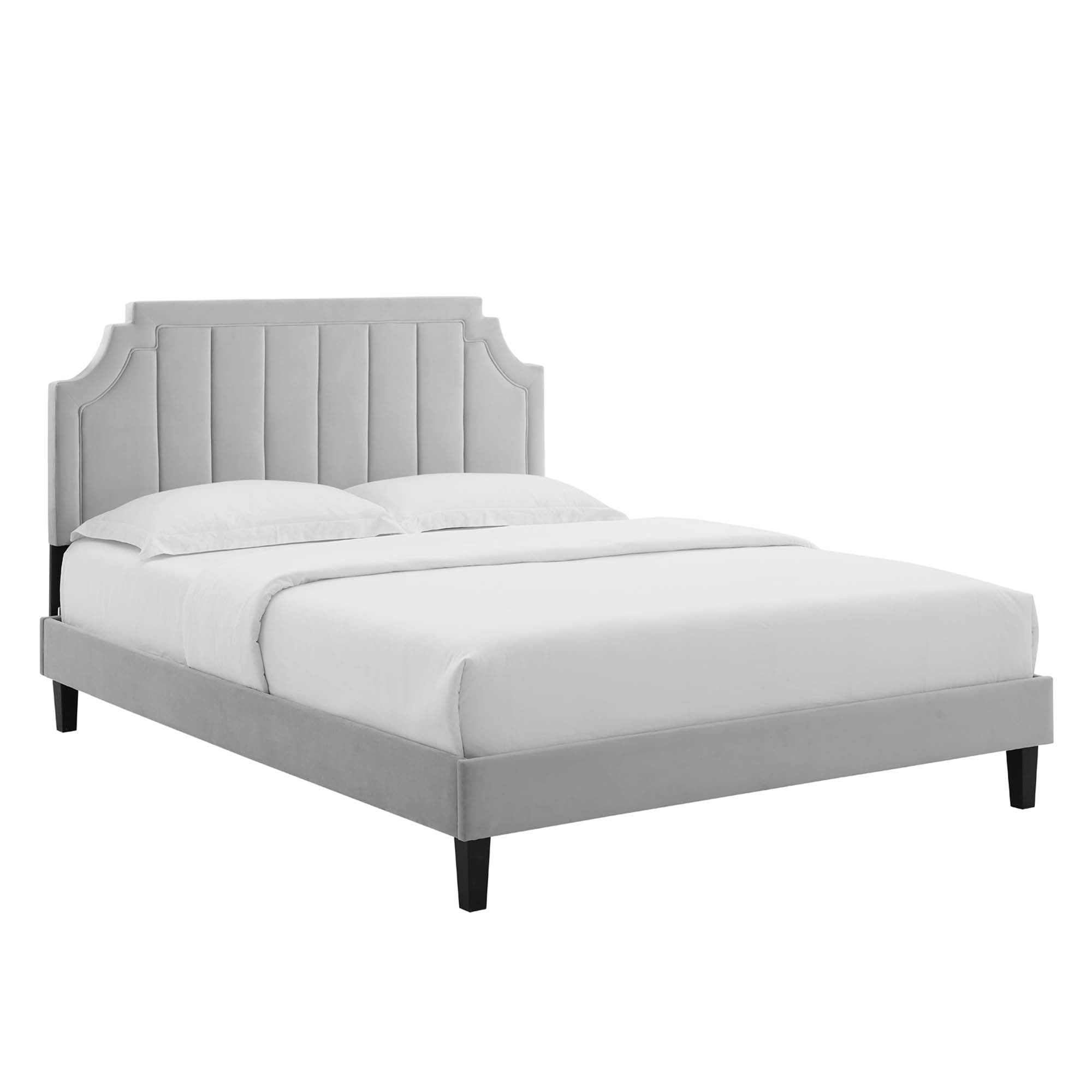 Sienna Performance Velvet Queen Platform Bed