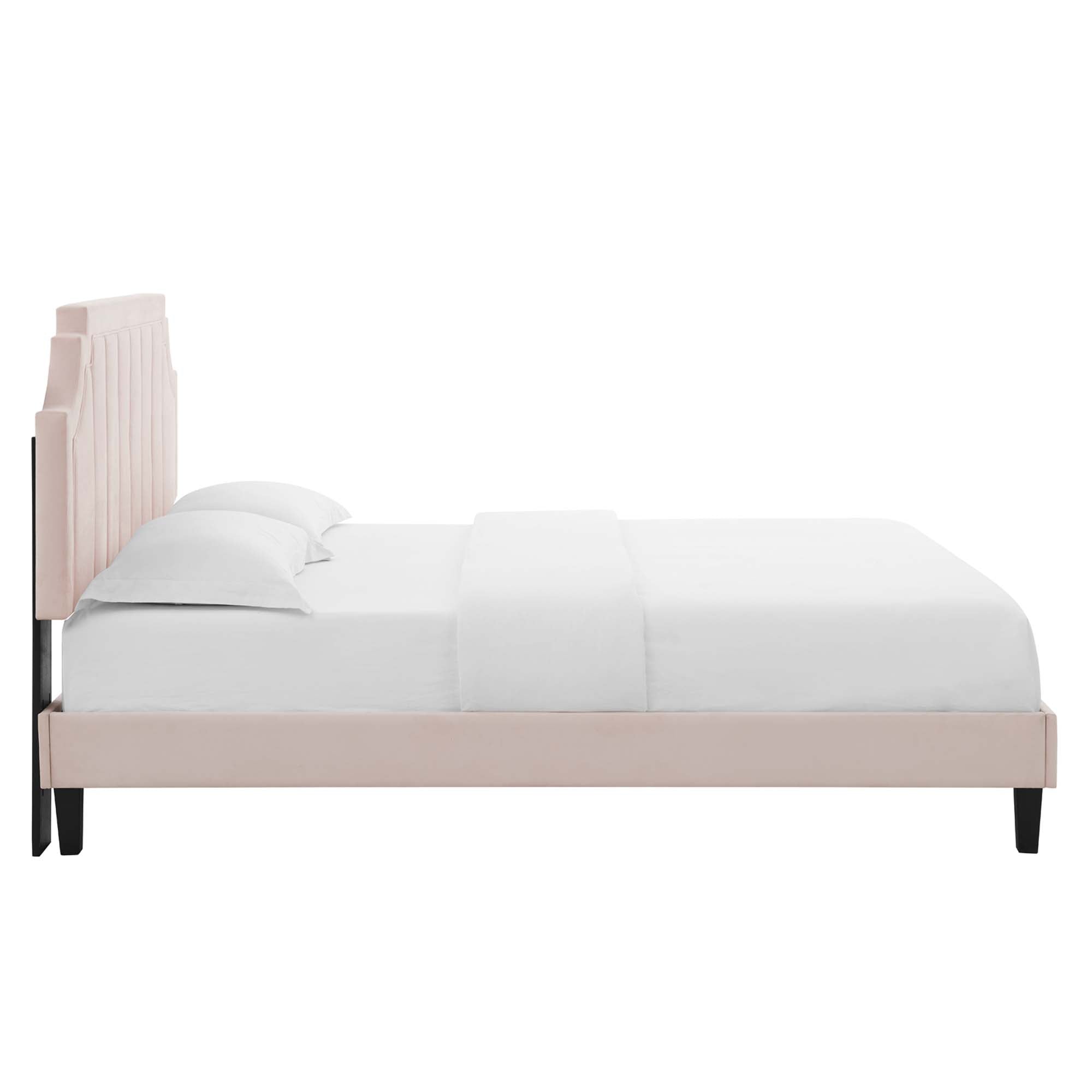 Sienna Performance Velvet Queen Platform Bed