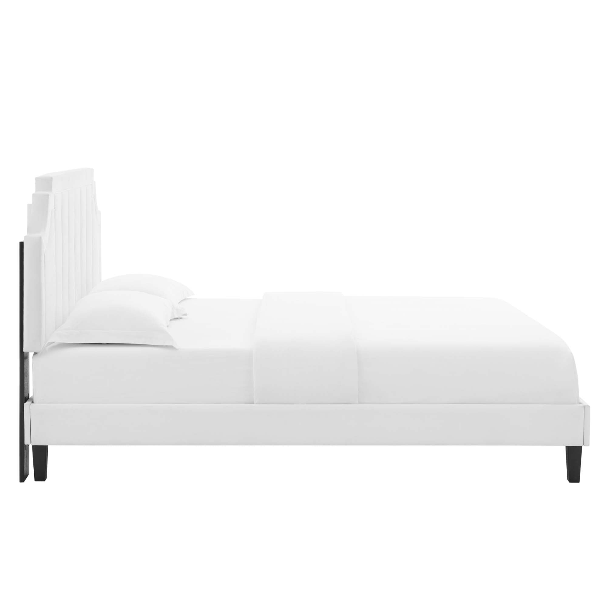 Sienna Performance Velvet Queen Platform Bed