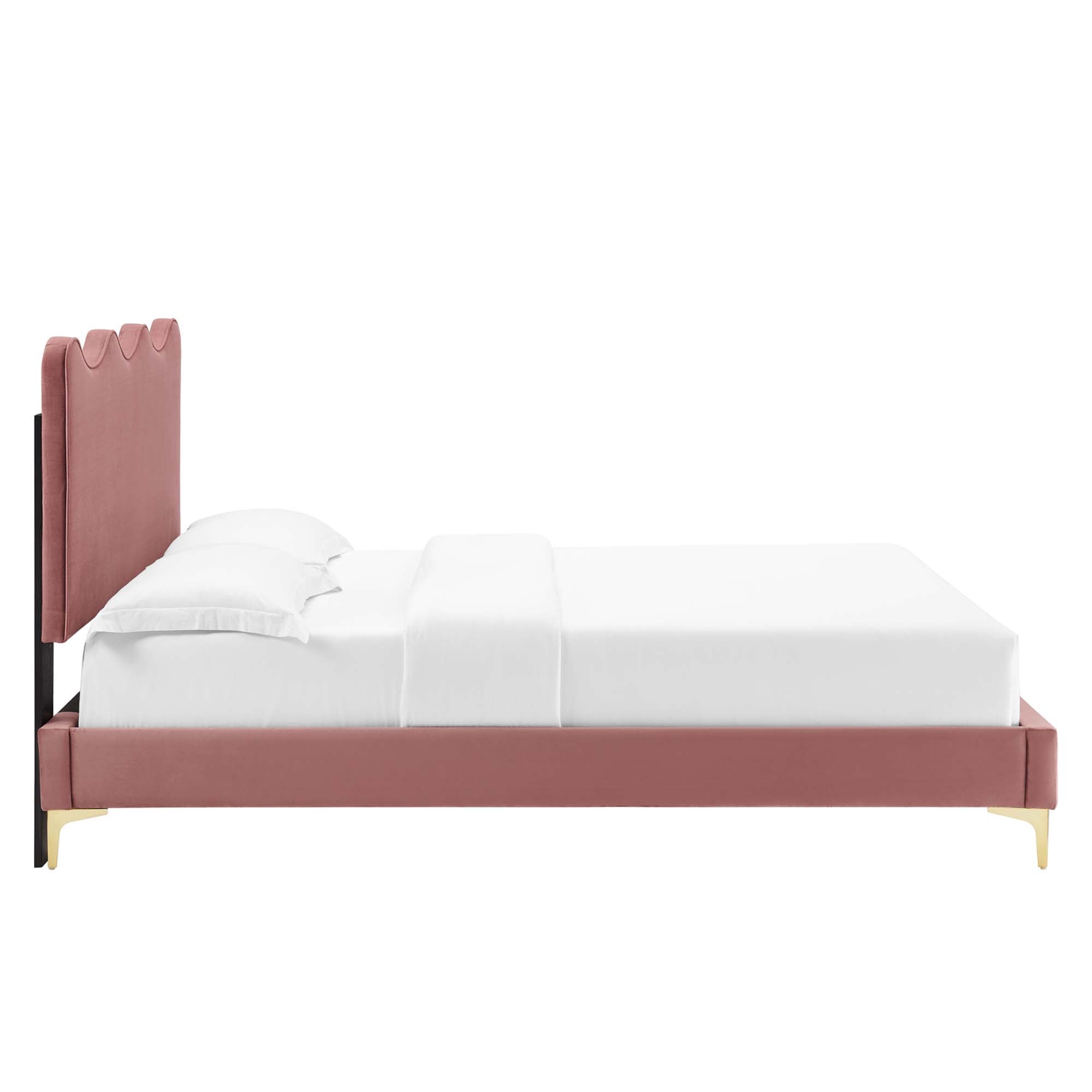 Current Performance Velvet Queen Platform Bed