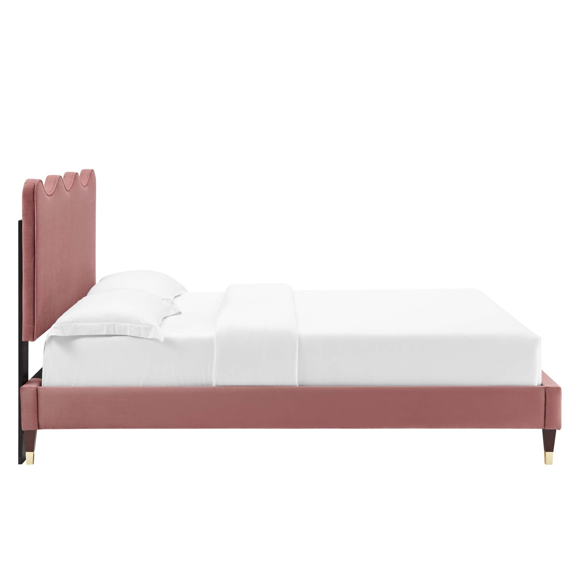 Current Performance Velvet Queen Platform Bed