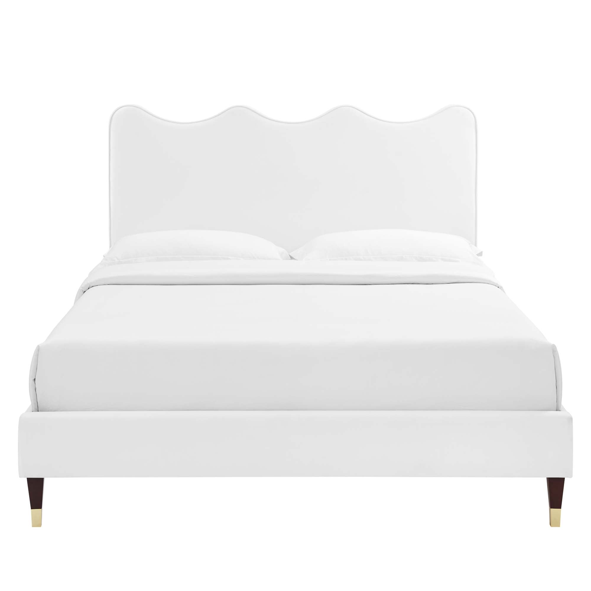 Current Performance Velvet Queen Platform Bed