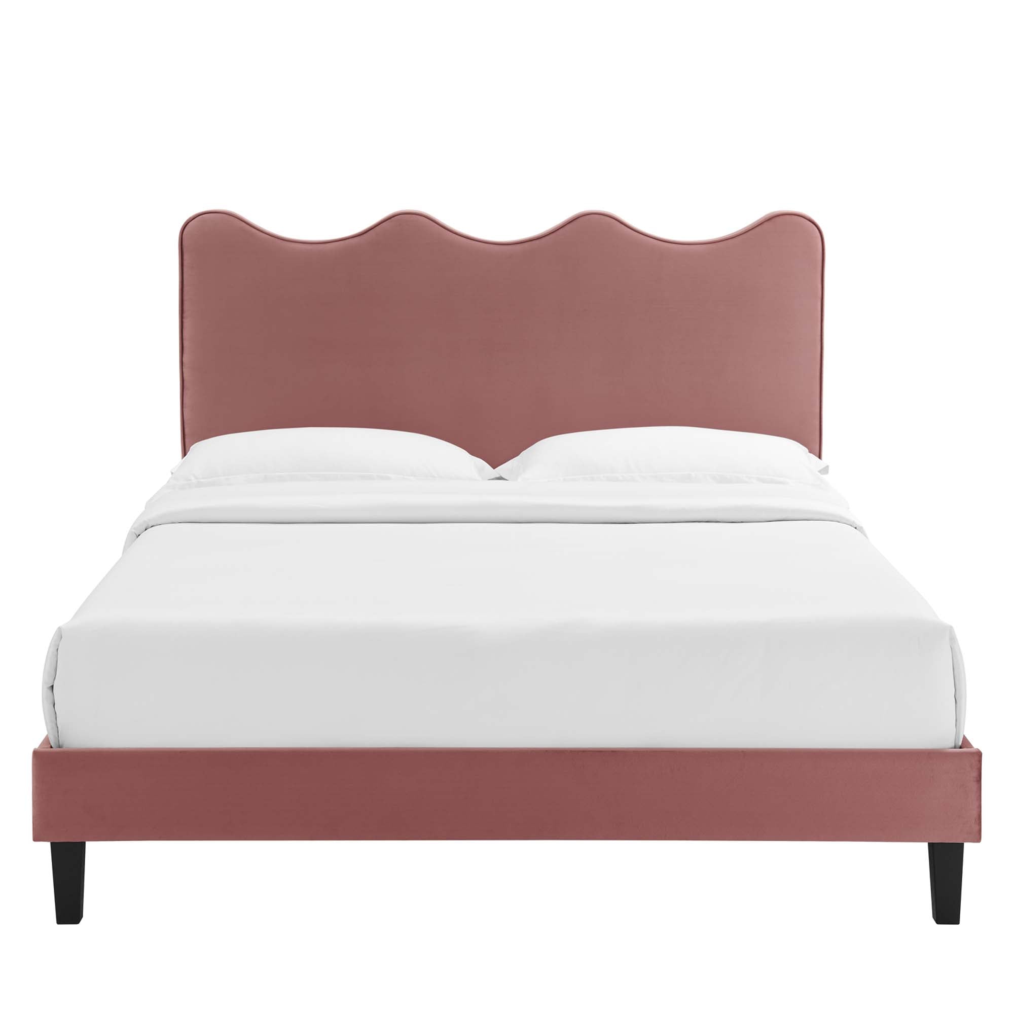 Current Performance Velvet Queen Platform Bed